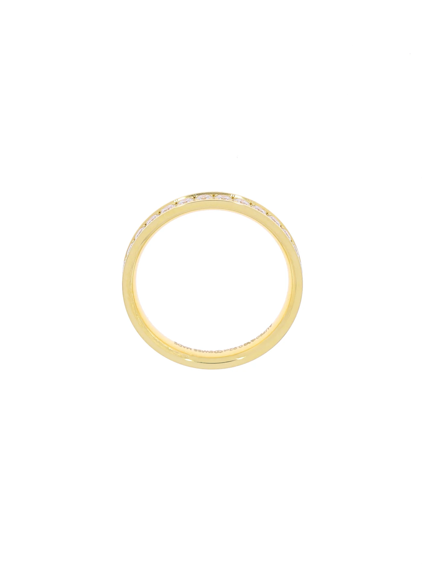Damenring ‚Pavé‘ – Gelbgold mit Diamanten – NEU