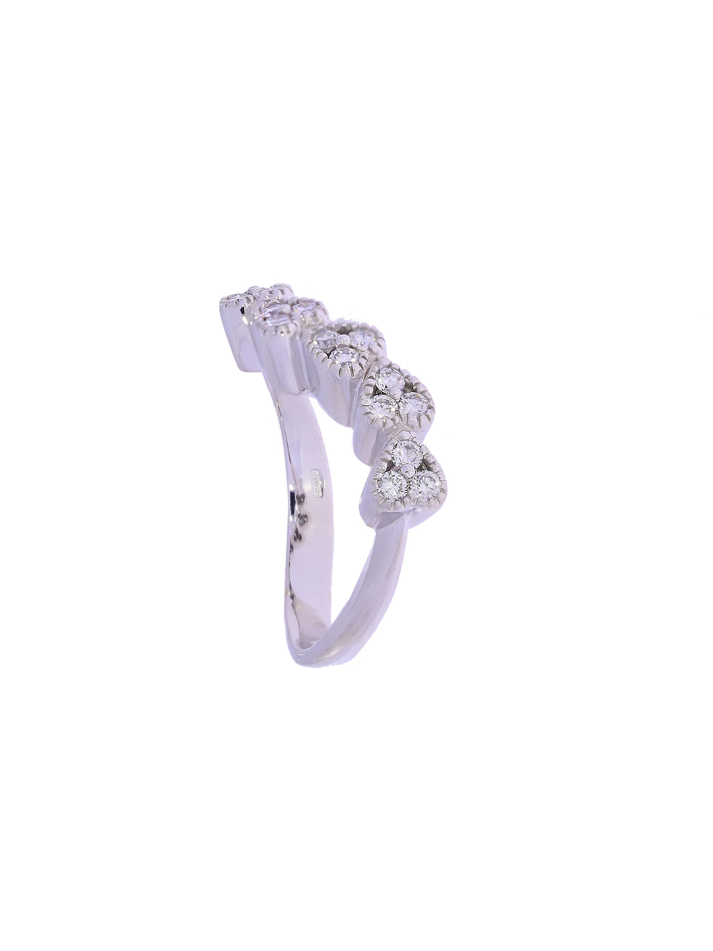 Damenring – Weissgold mit Diamanten