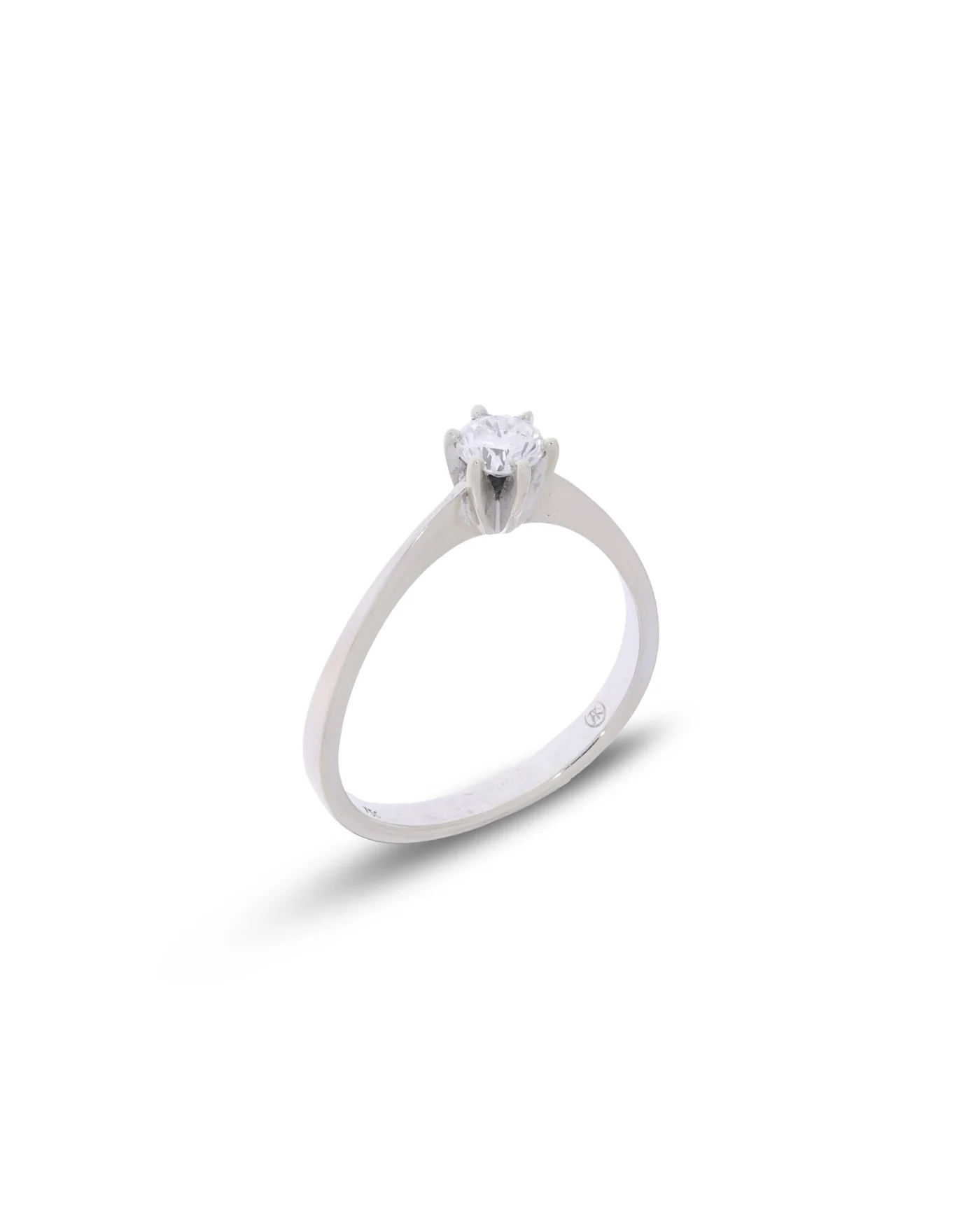 Damenring – Solitaire Weissgold 0.31ct