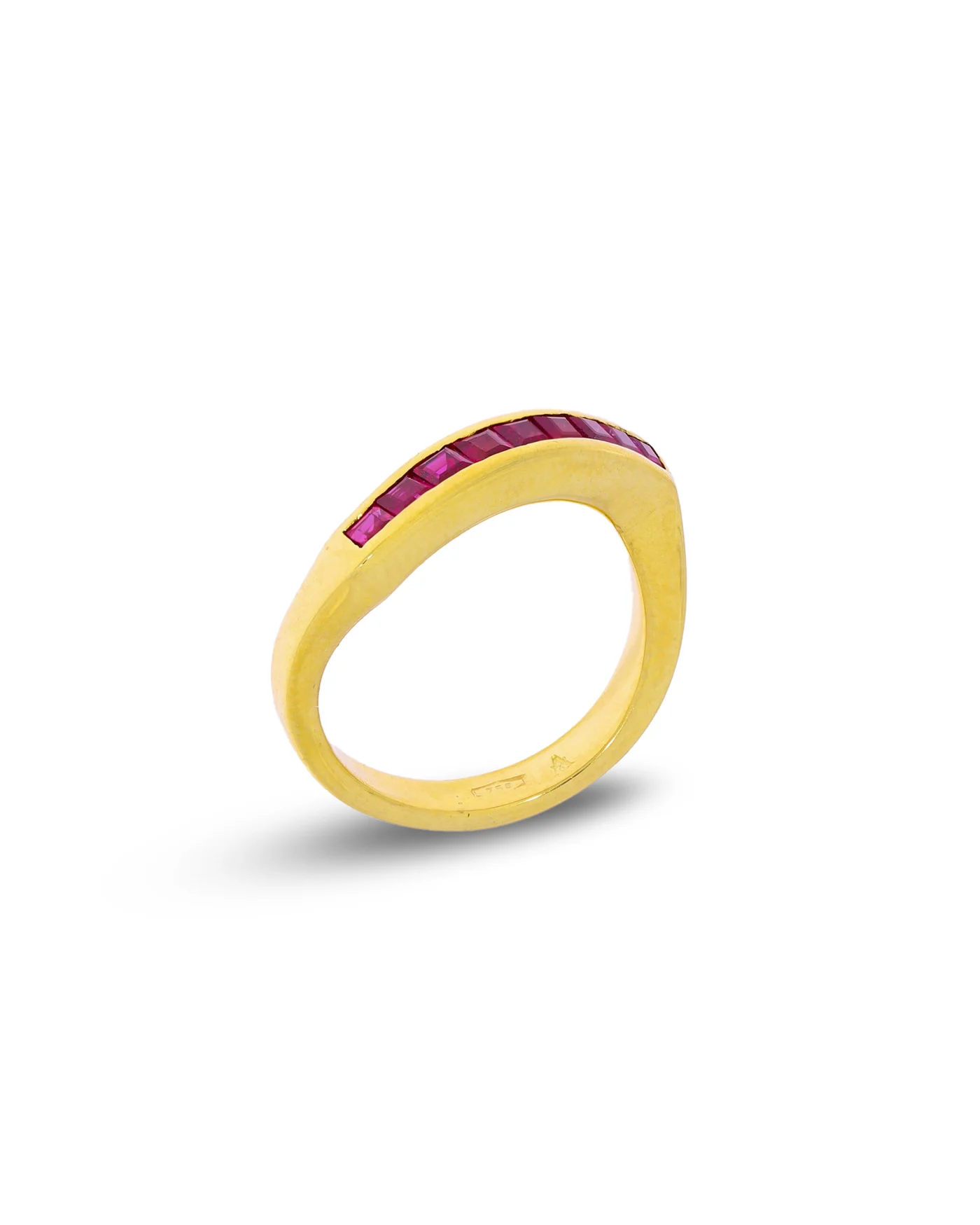 Damenring – Gelbgold mit Rubinen à 0.06ct