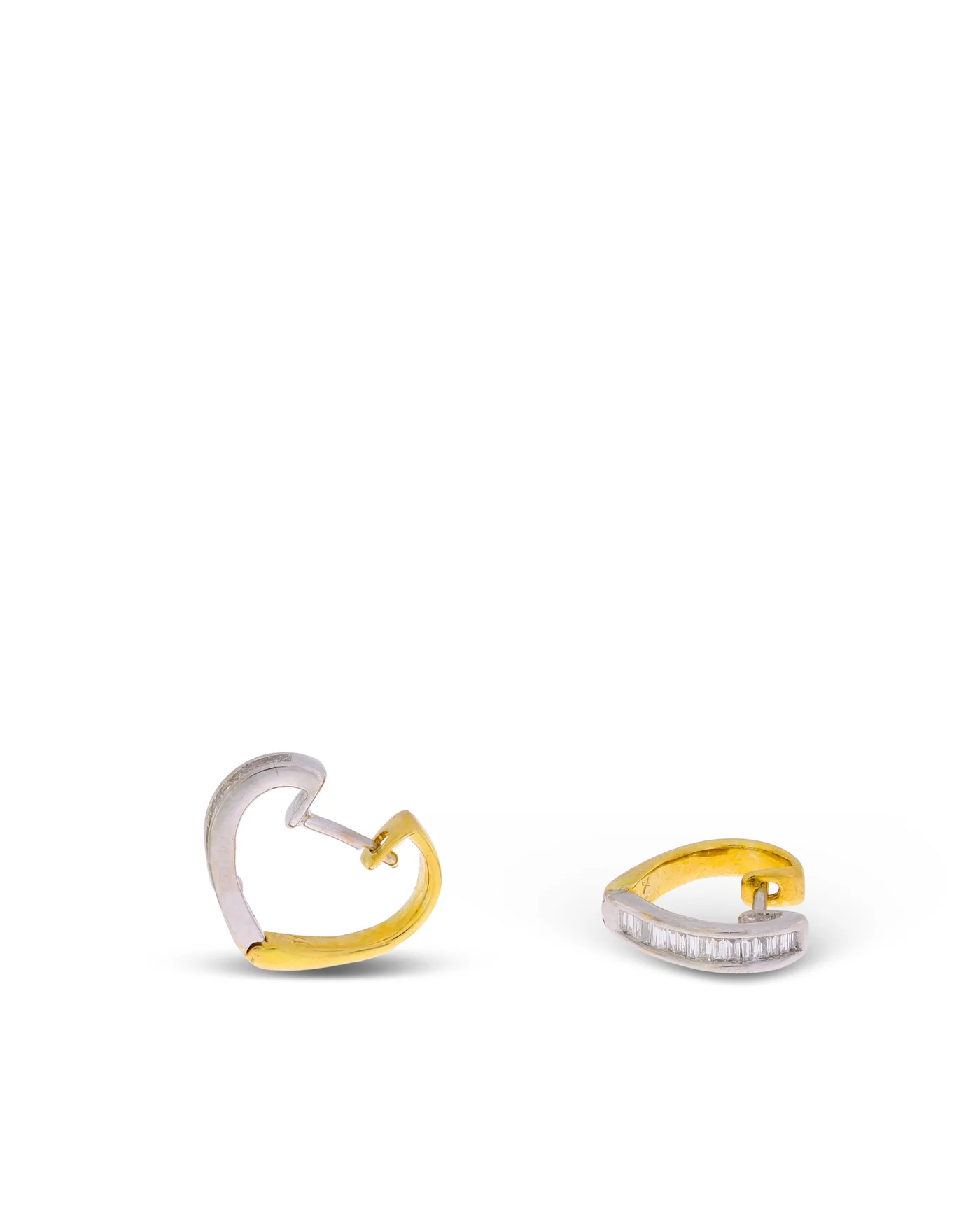 Klappcreolen – Bicolor mit Diamanten