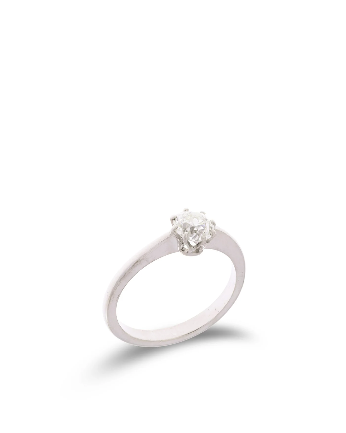 Damenring – Solitaire Weissgold mit Diamant 0.75ct