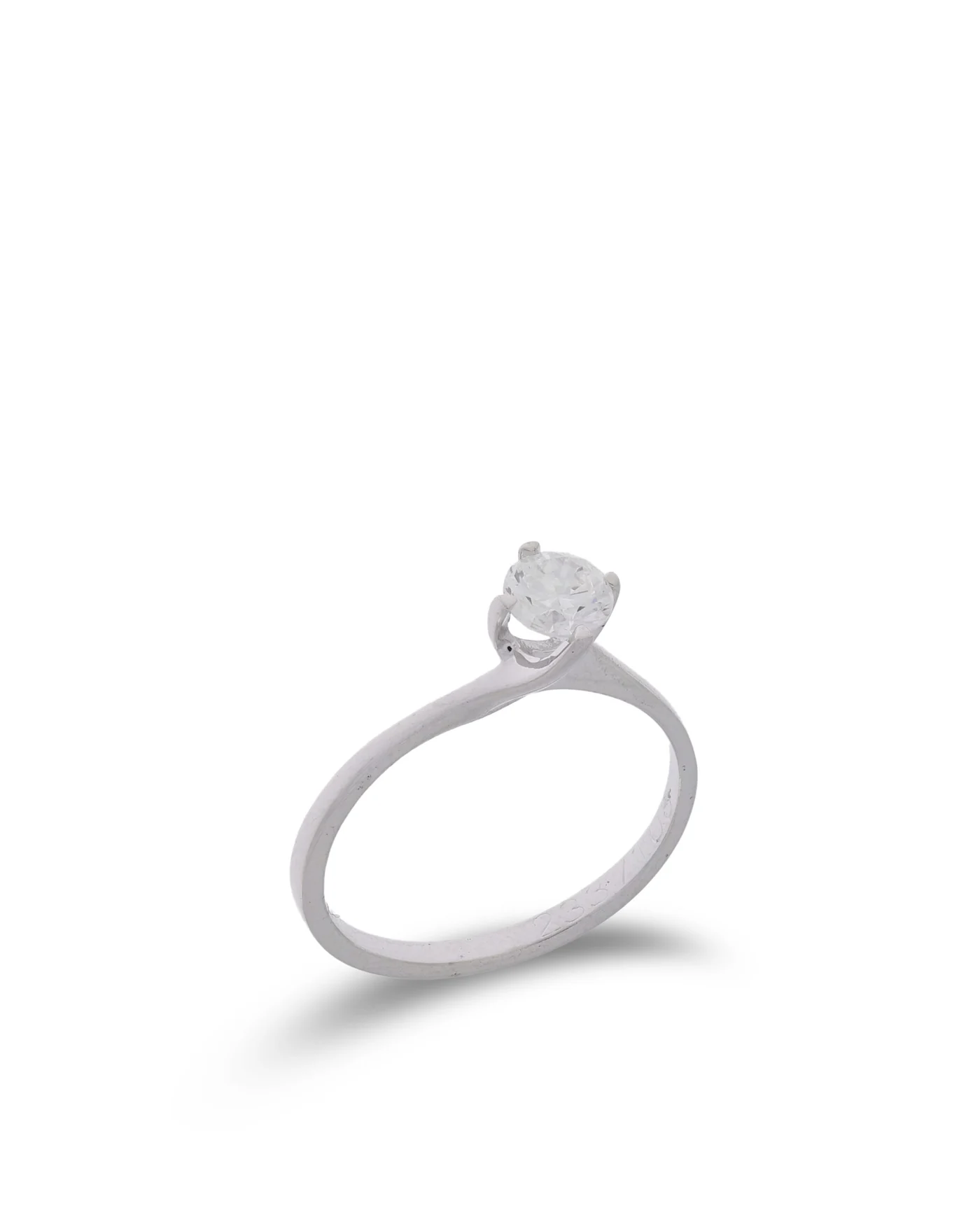 Damenring – Solitaire Weissgold mit Diamant 0.46ct