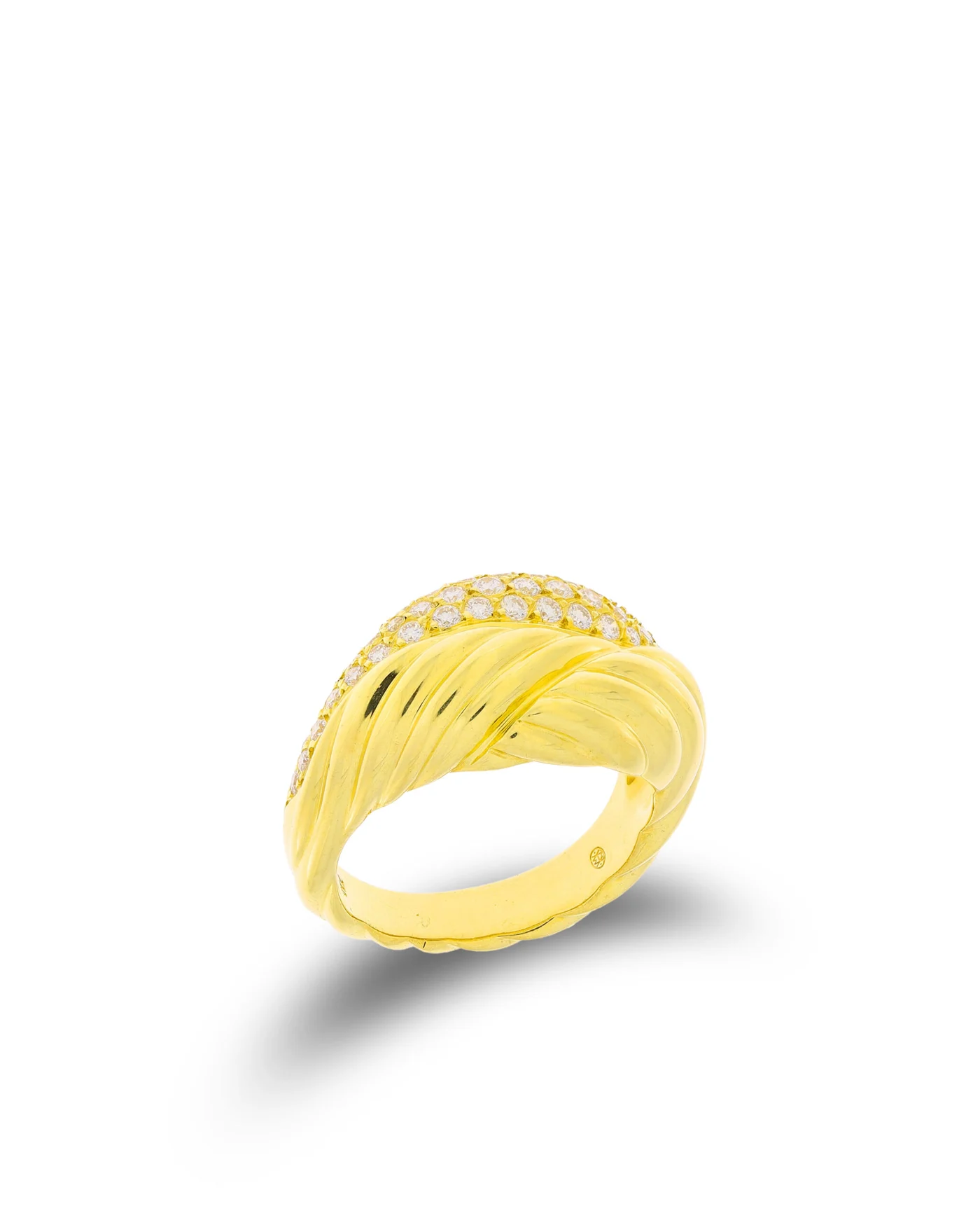 Damenring – Gelbgold mit Diamanten