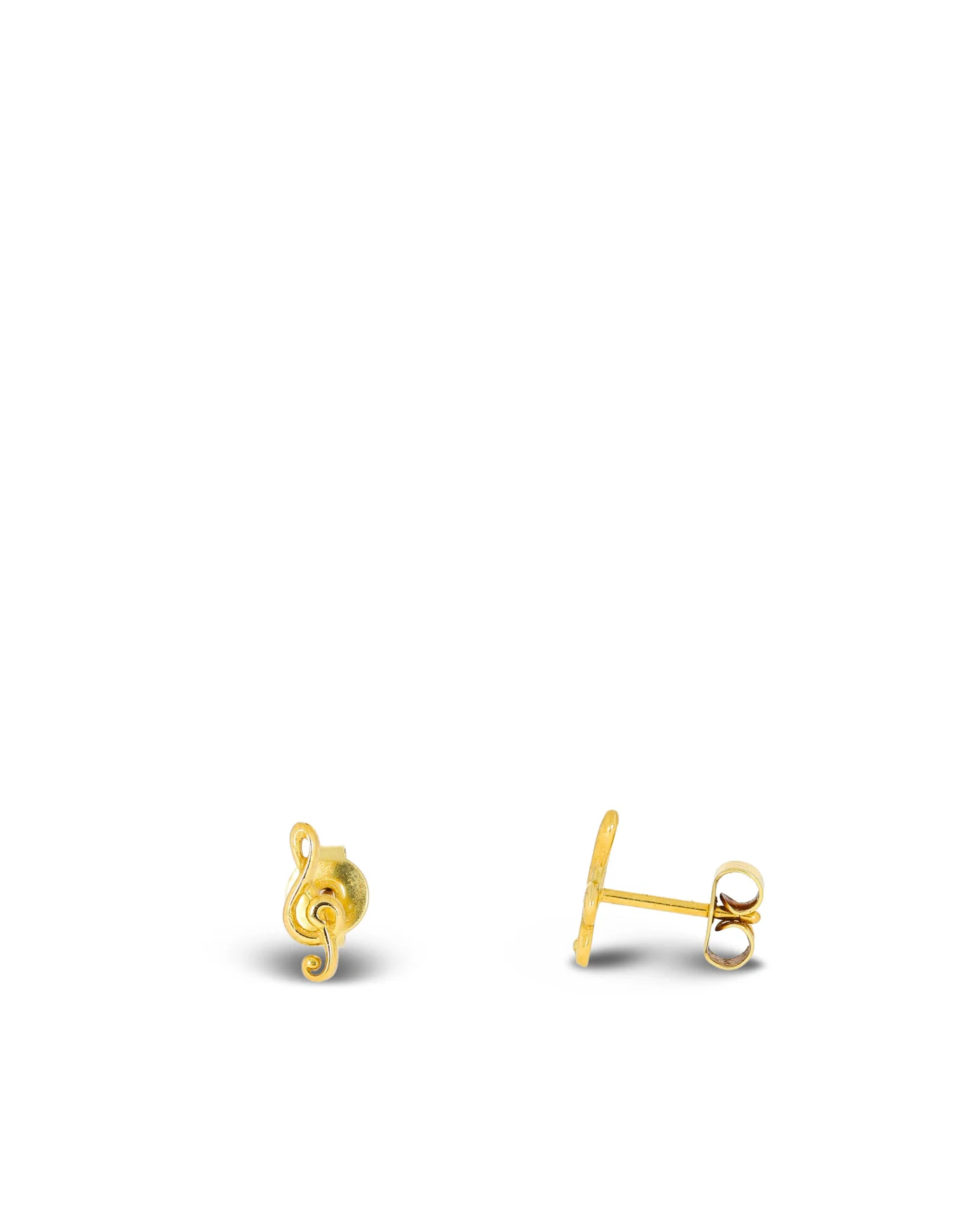 Ohrstecker – „Notenschlüssel“ Gelbgold