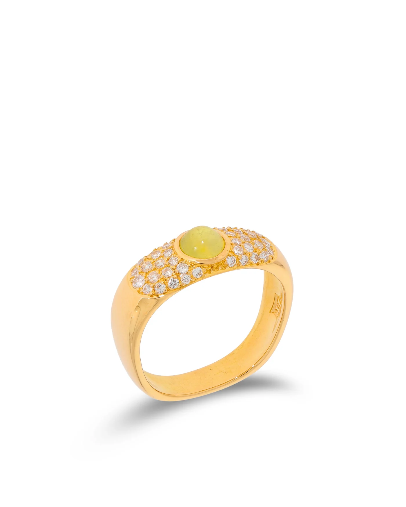 Damenring - Gelbgold mit Sternsaphir und Diamanten