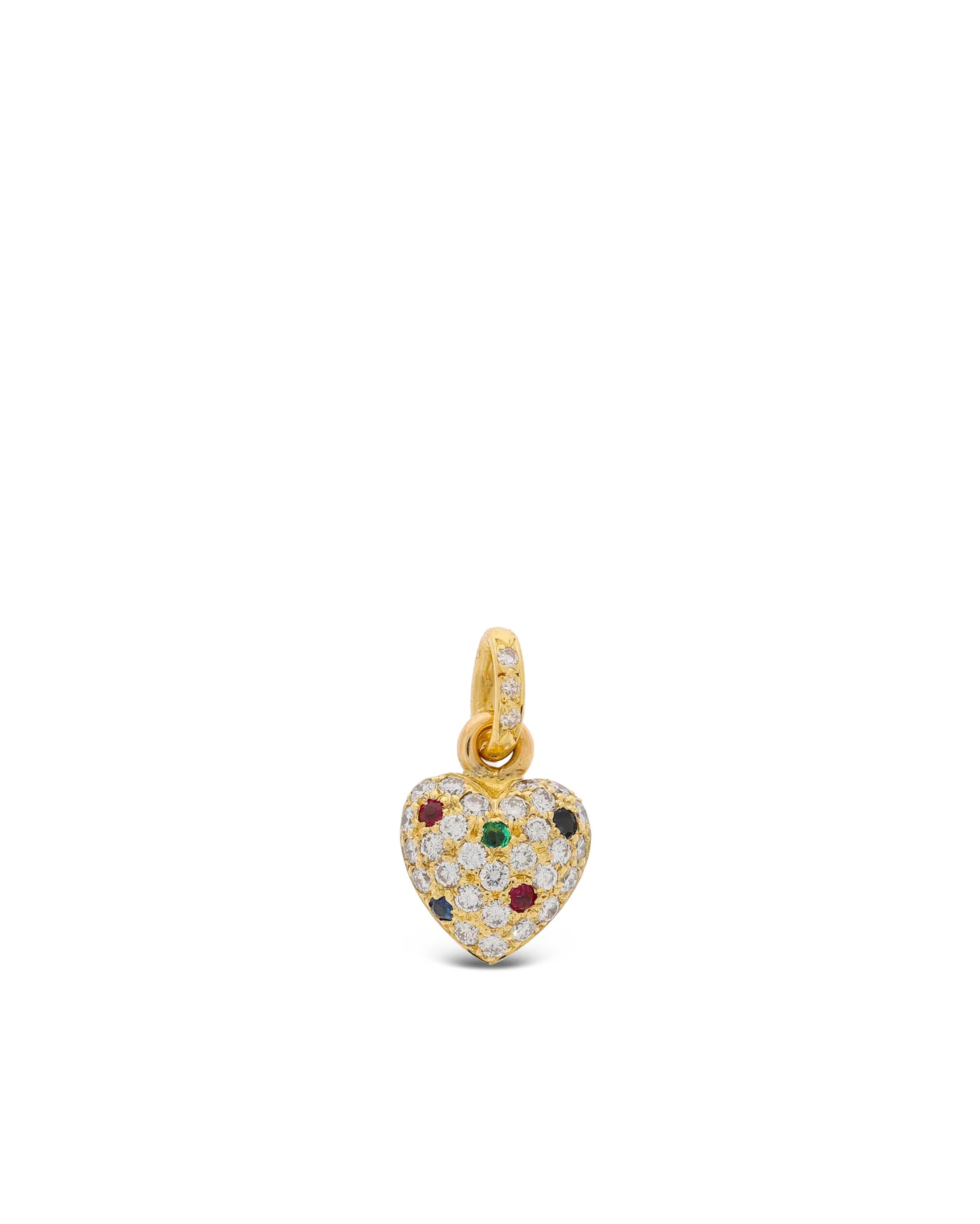 Anhänger - Gelbgold mit Rubin, Smaragd, Saphir und Diamanten