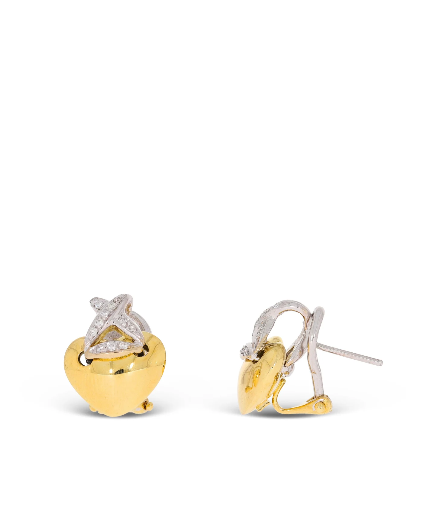 Ohrstecker - Bicolor mit Brillanten