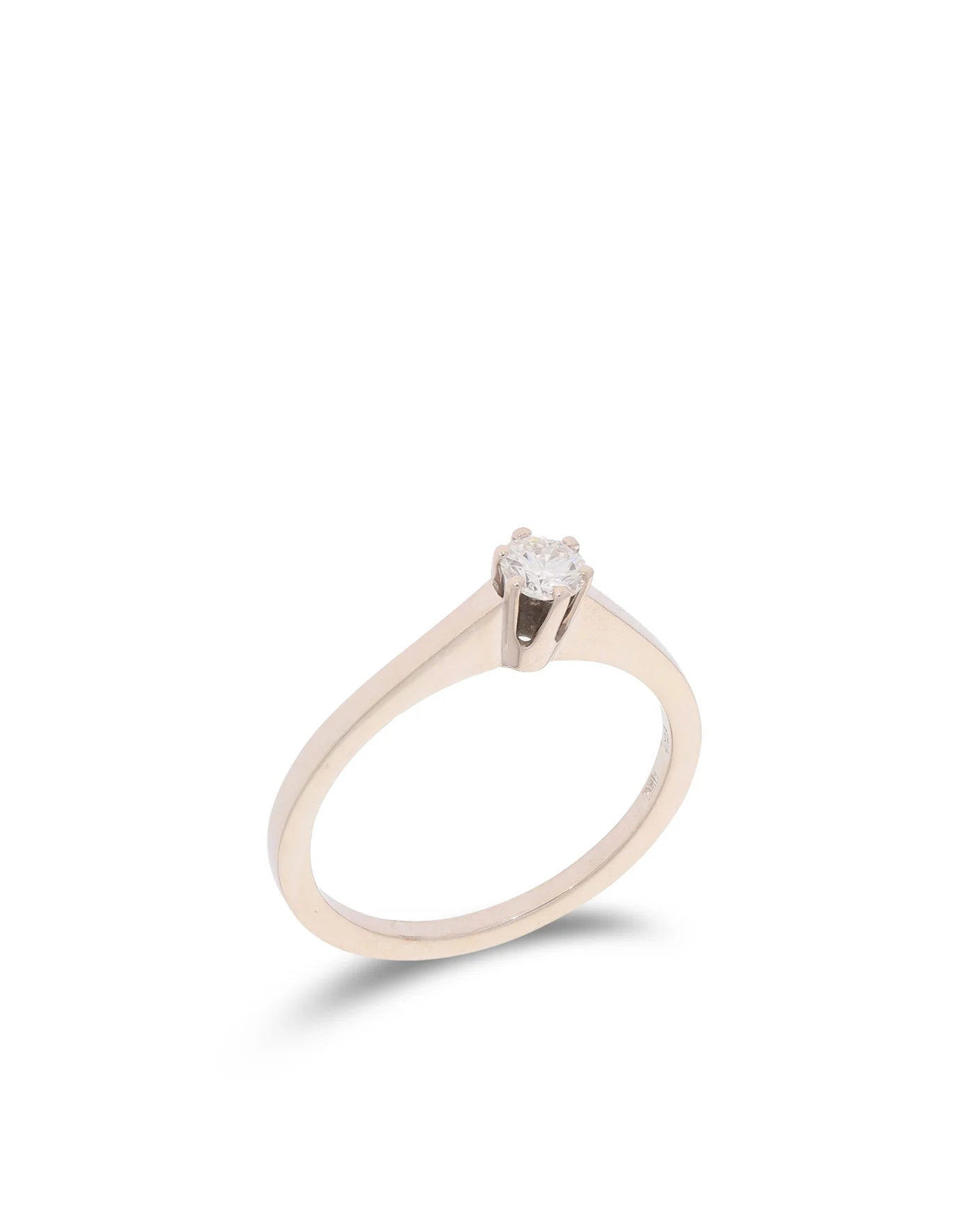 Damenring - Solitaire Weissgold mit Diamant 0.21ct