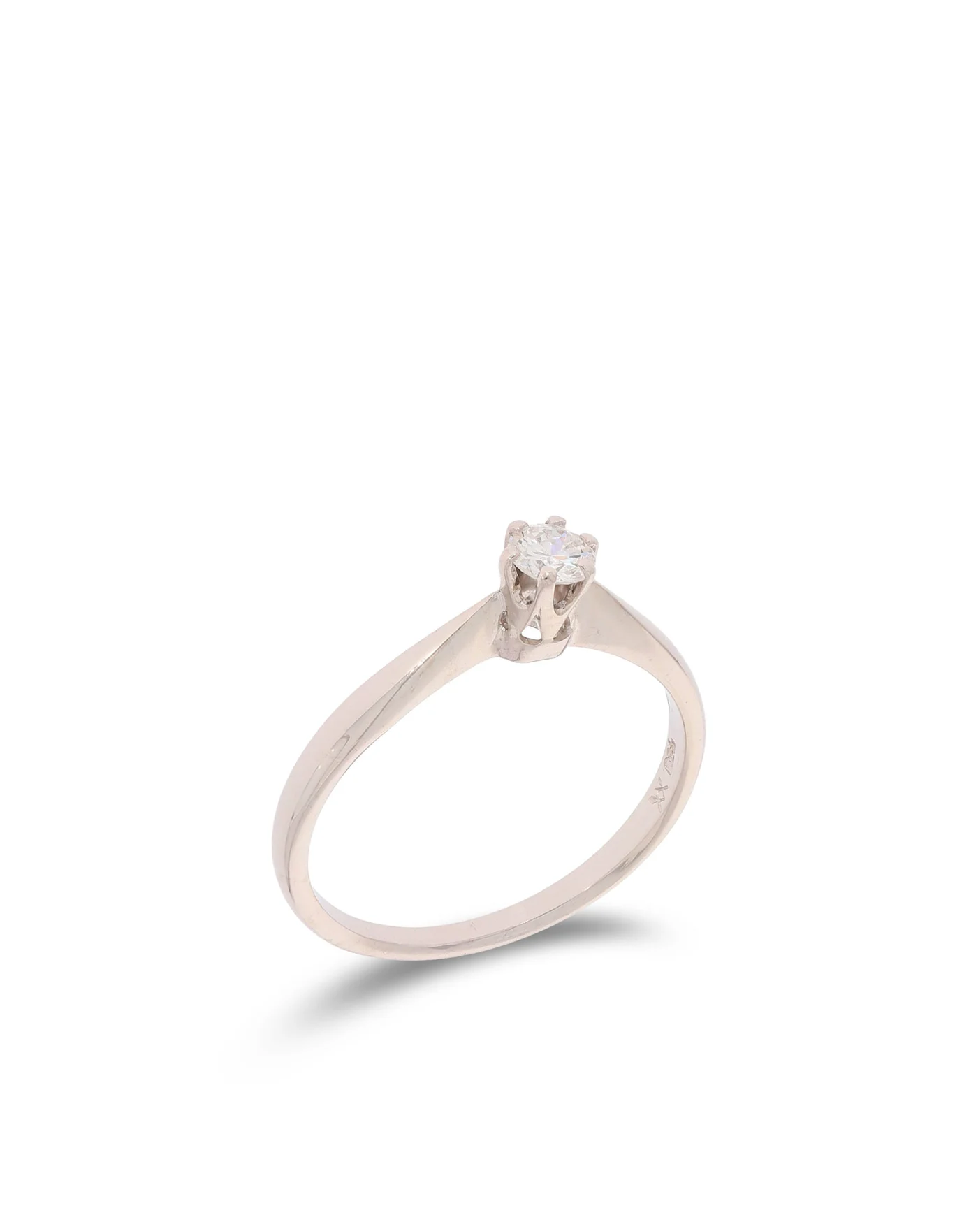 Damenring -Solitaire Weissgold mit Diamant 0.22ct