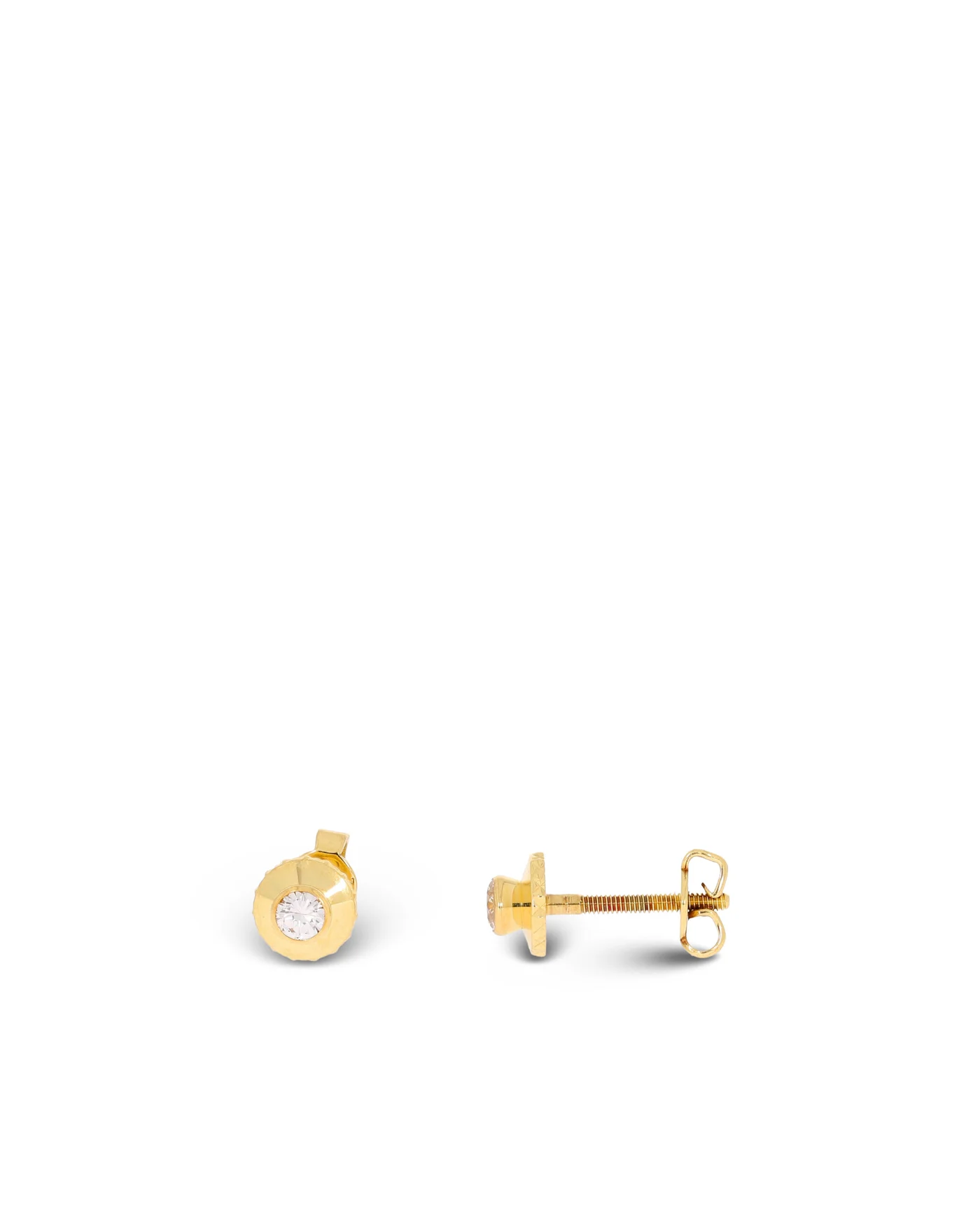 Ohrstecker – CENDRES + METAUX Solitaire Gelbgold 0.10ct