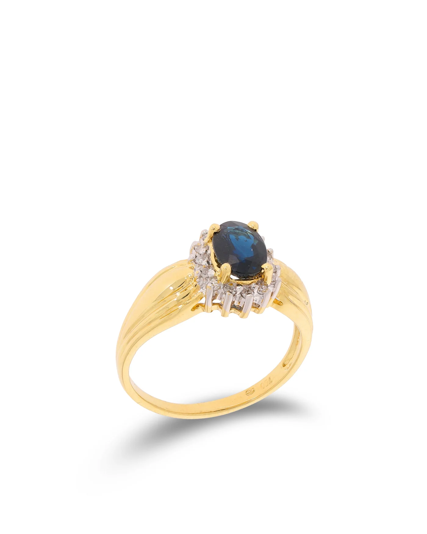 Damenring – CHRIST Gelbgold mit Saphir und Brillanten