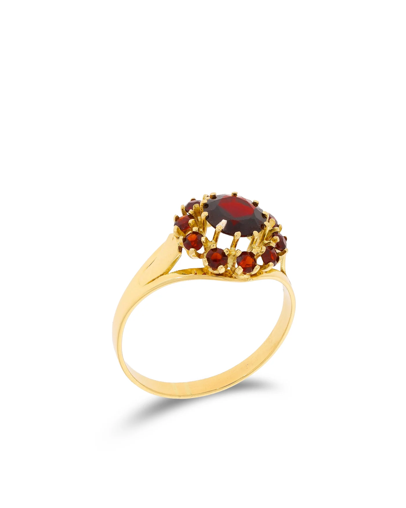 Damenring – Gelbgold mit Granat