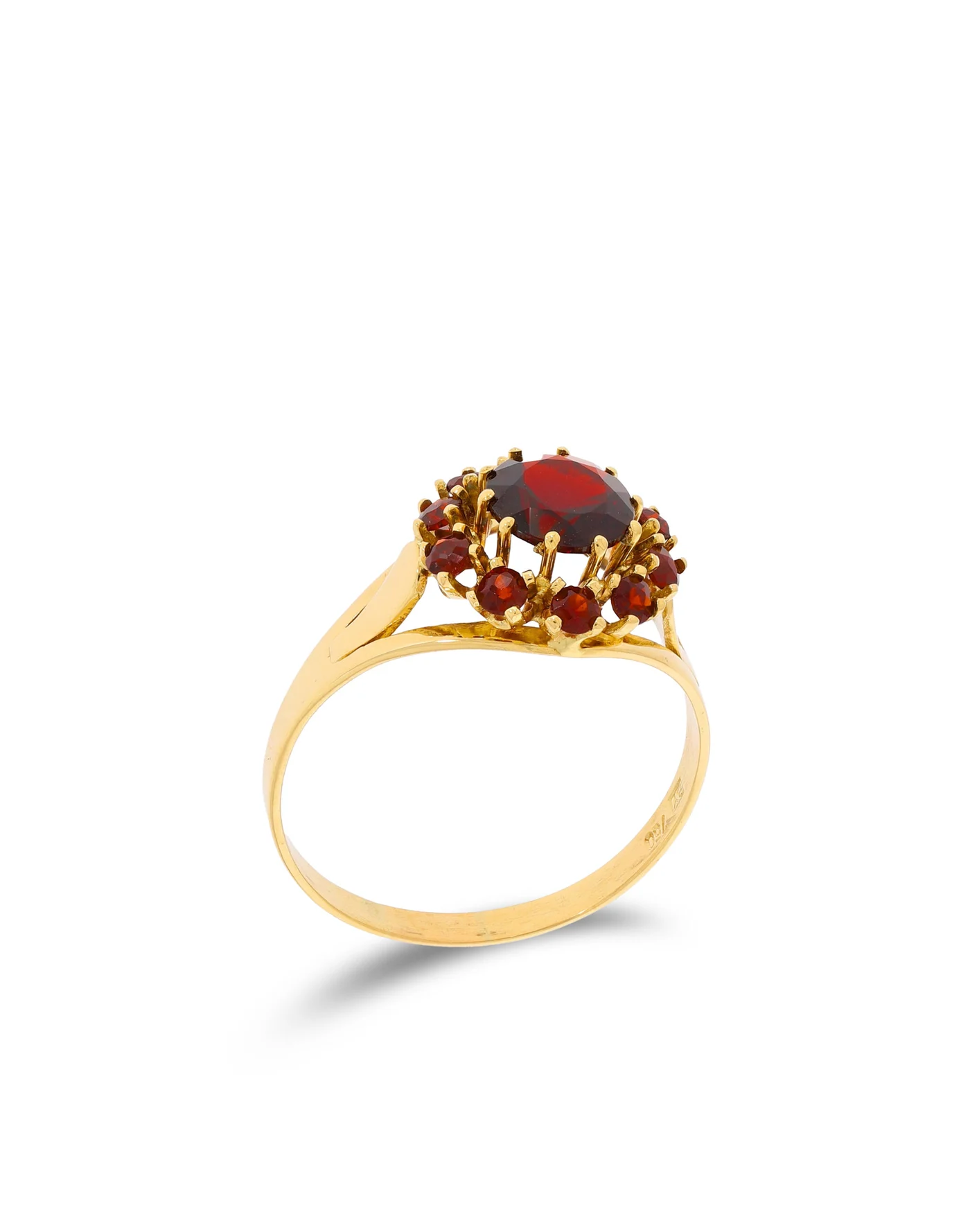 Damenring - Gelbgold mit Granat