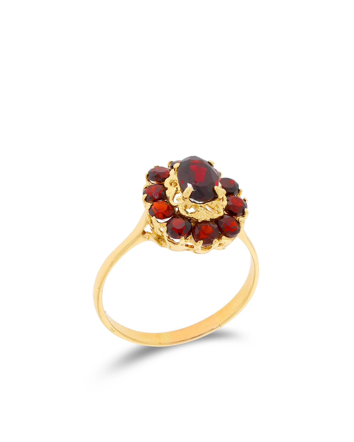 Damenring - Gelbgold mit Granat