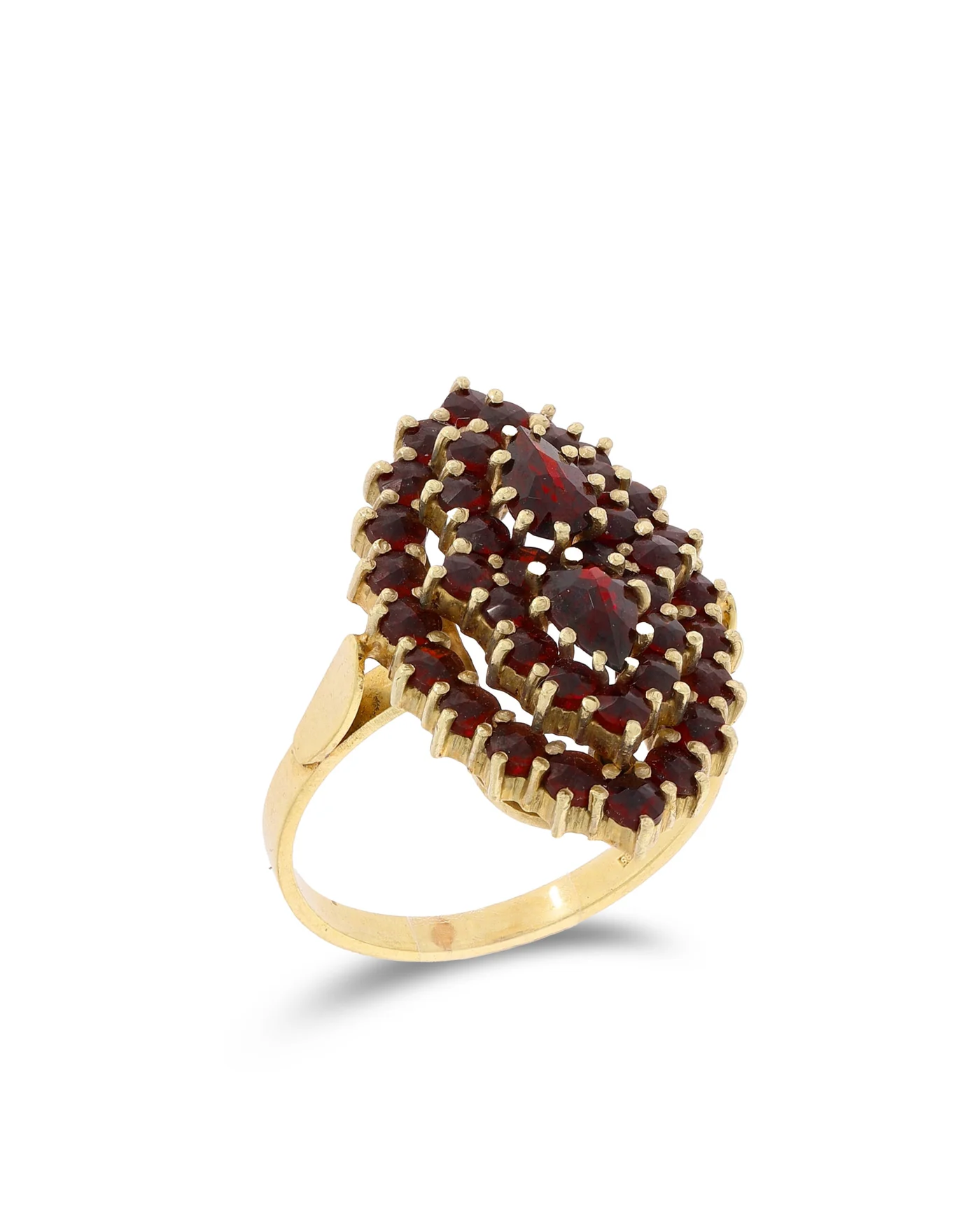 Damenring - Gelbgold mit Granat