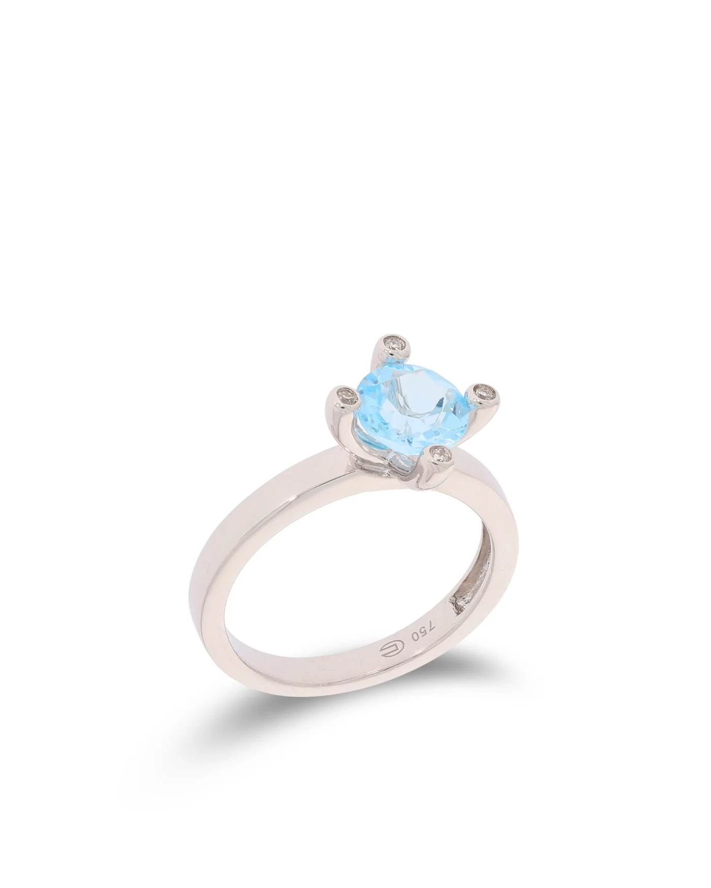 Damenring – CHRIST Weissgold mit Aquamarin und Diamanten