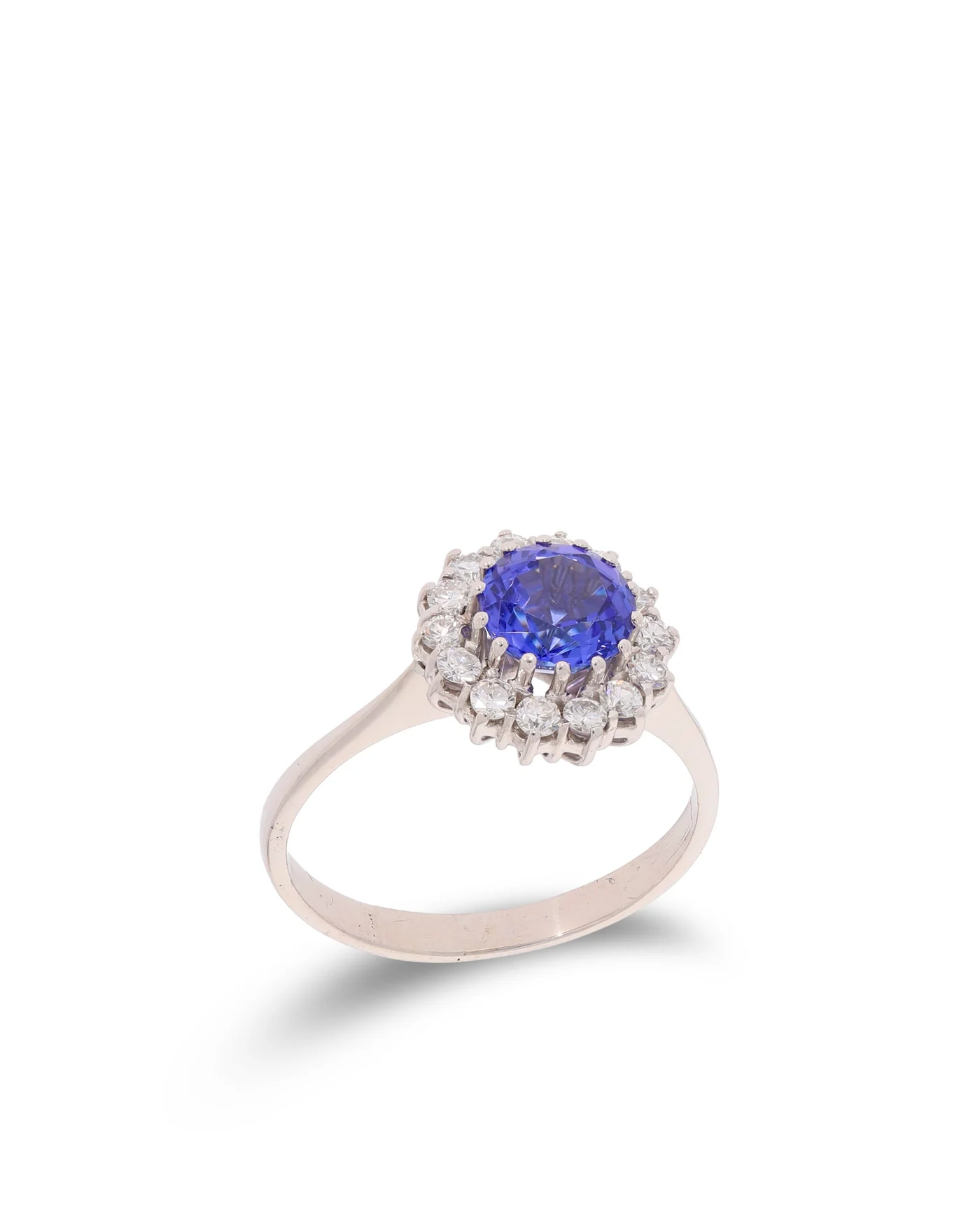 Damenring - Weissgold mit Tansanit und Brillanten
