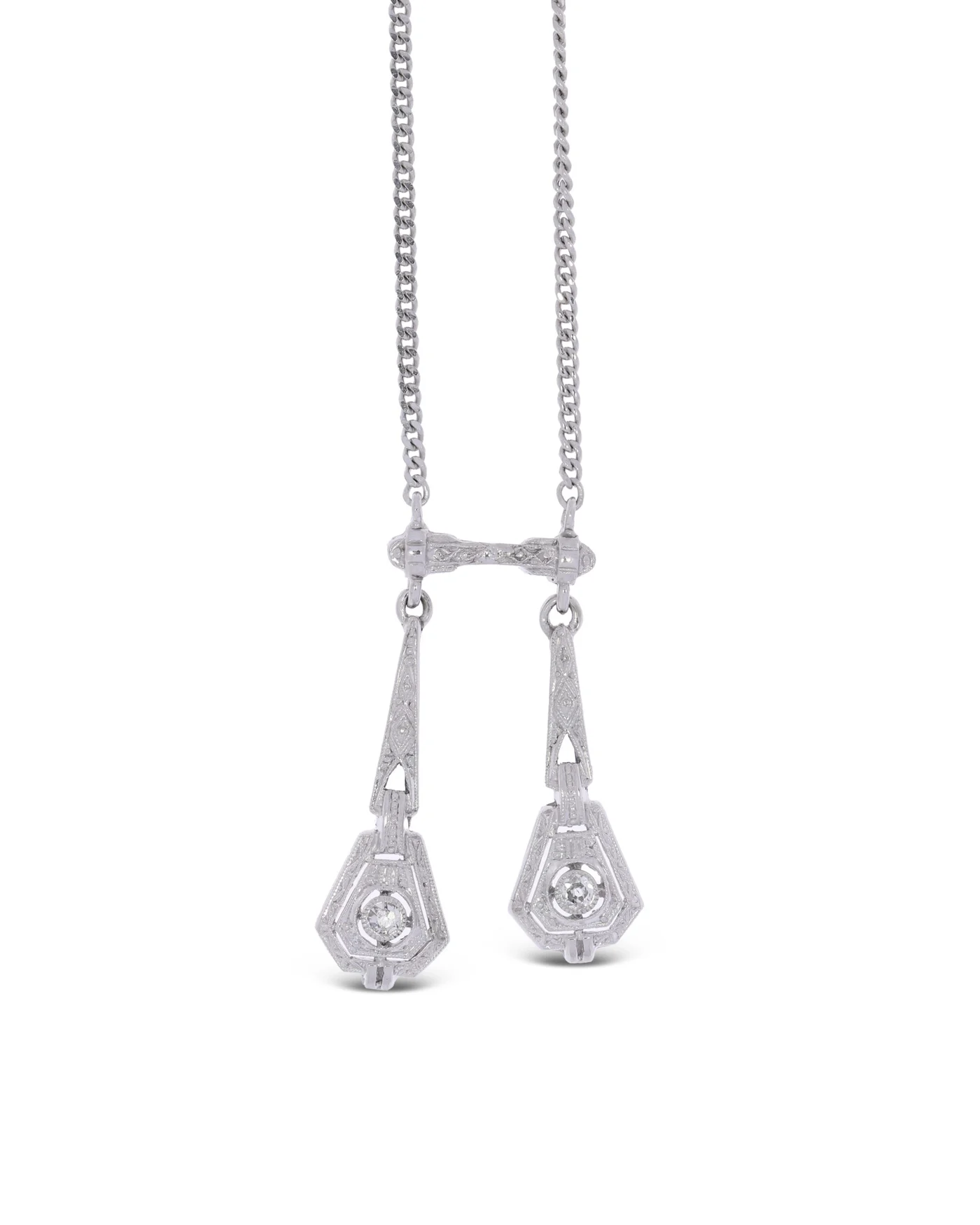 Halskette – Weissgold mit Diamanten