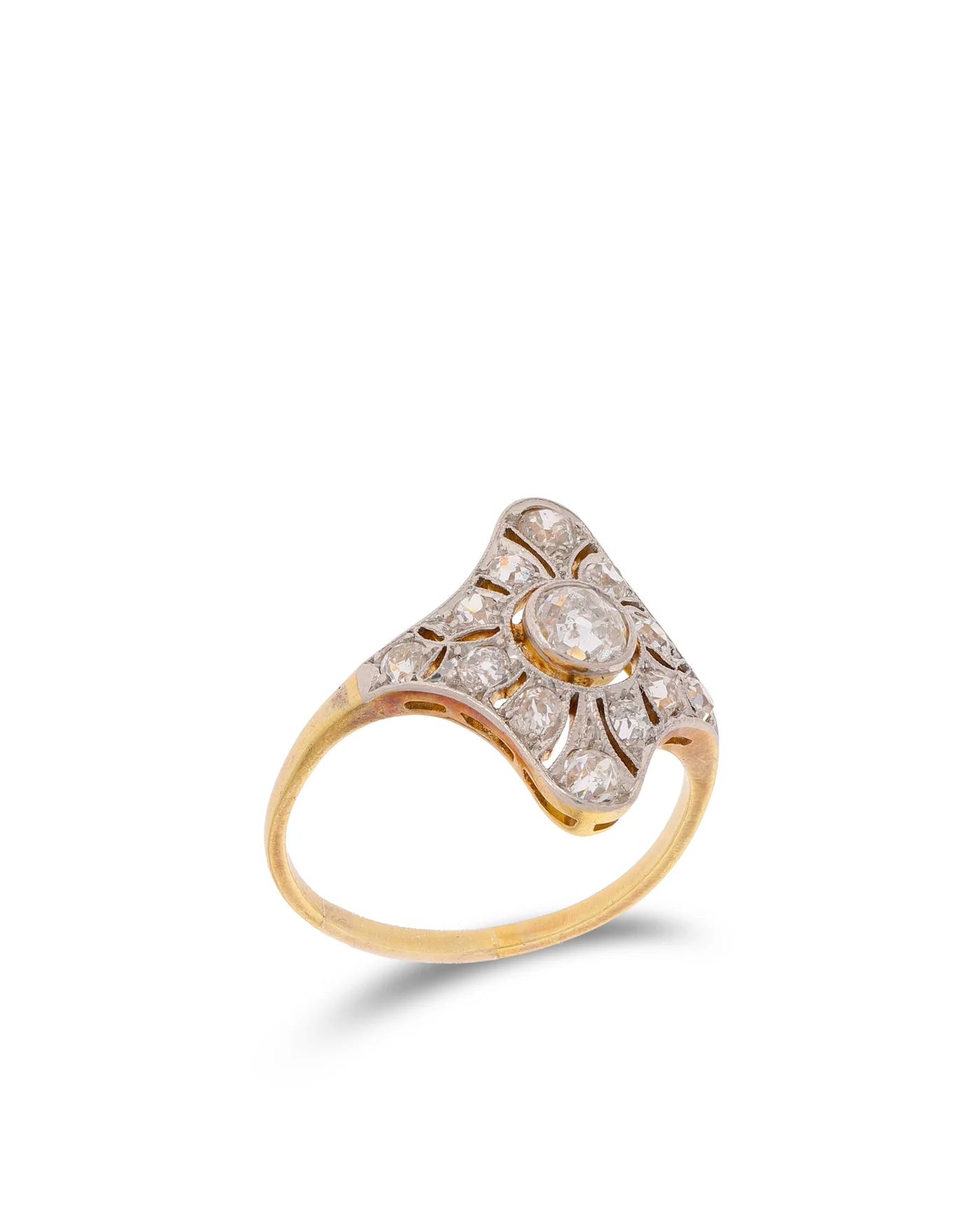 Damenring - Bicolor mit Diamanten