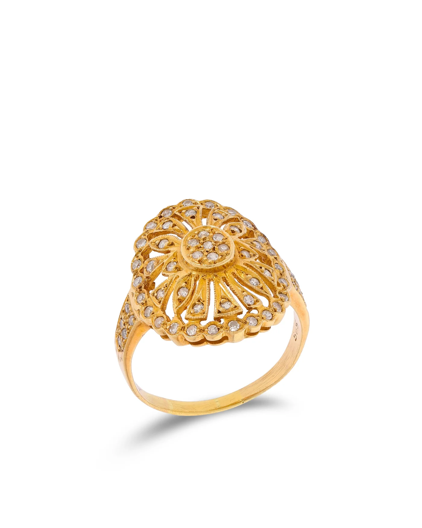 Damenring - Gelbgold mit Diamanten