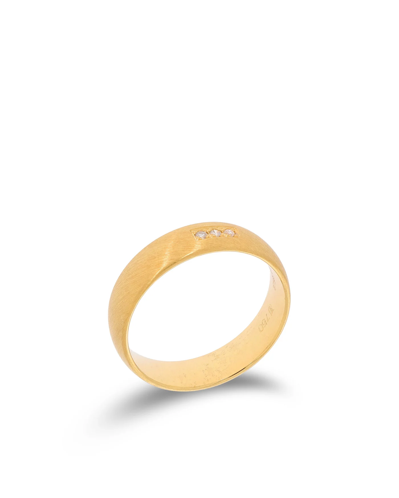 Damenring/ Ehering - Gelbgold mit Diamanten