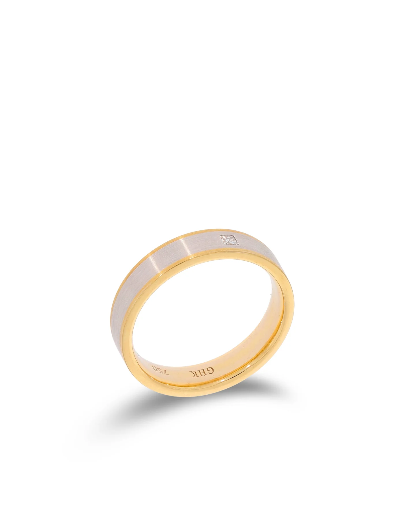 Damenring/ Ehering - Bicolor mit Diamant 0.05ct