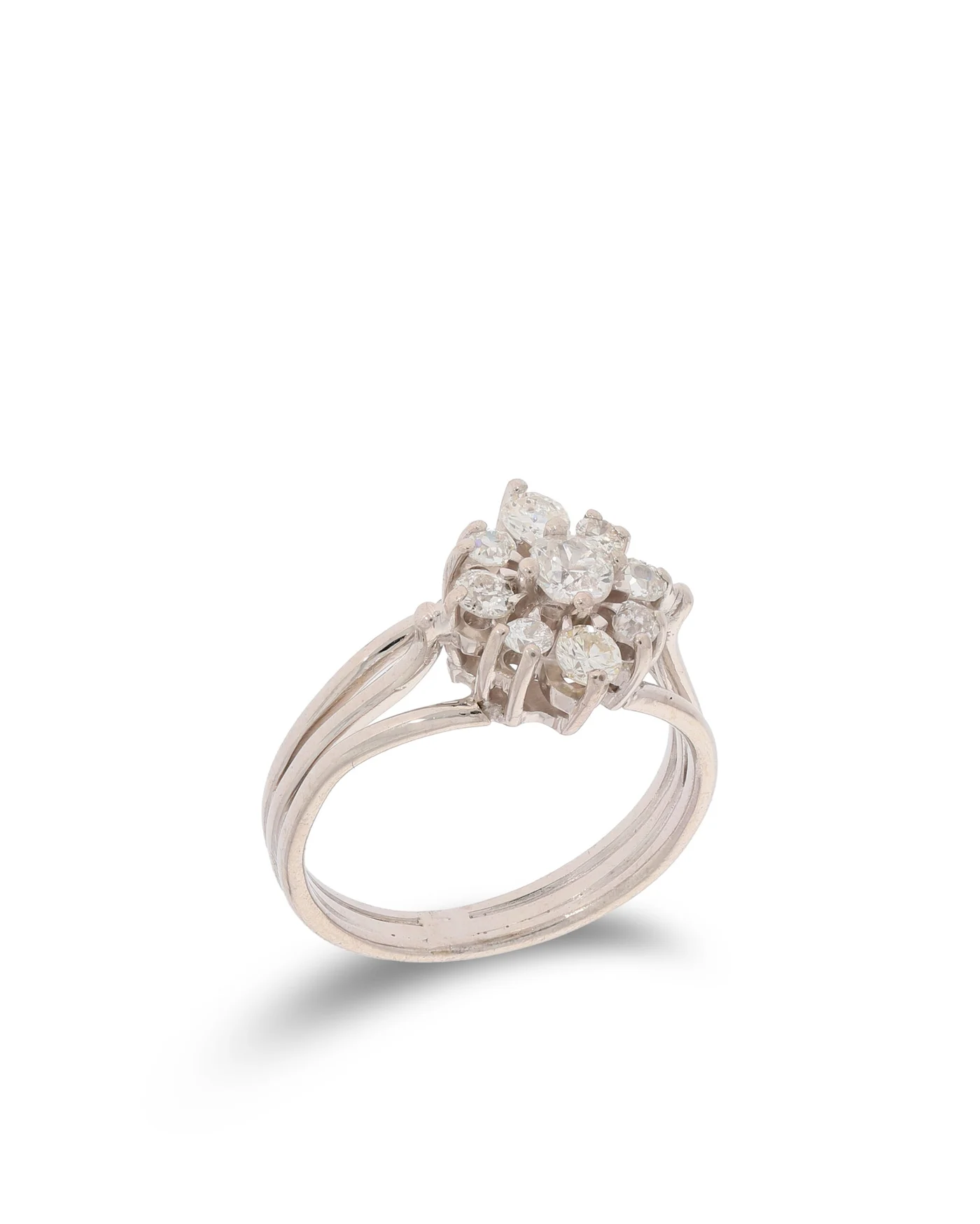 Damenring – Weissgold mit Diamanten