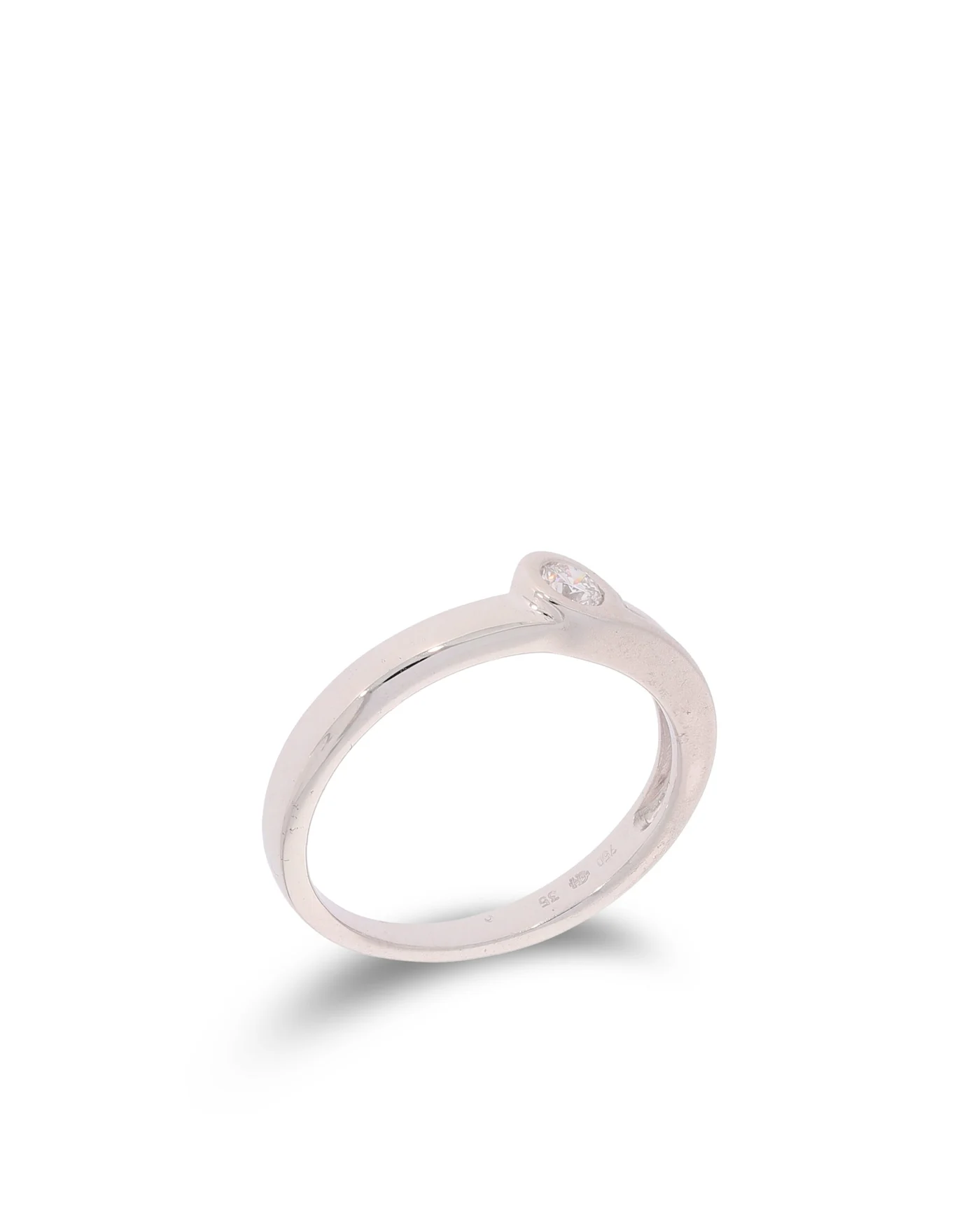 Damenring - Solitaire Weissgold 0.10ct