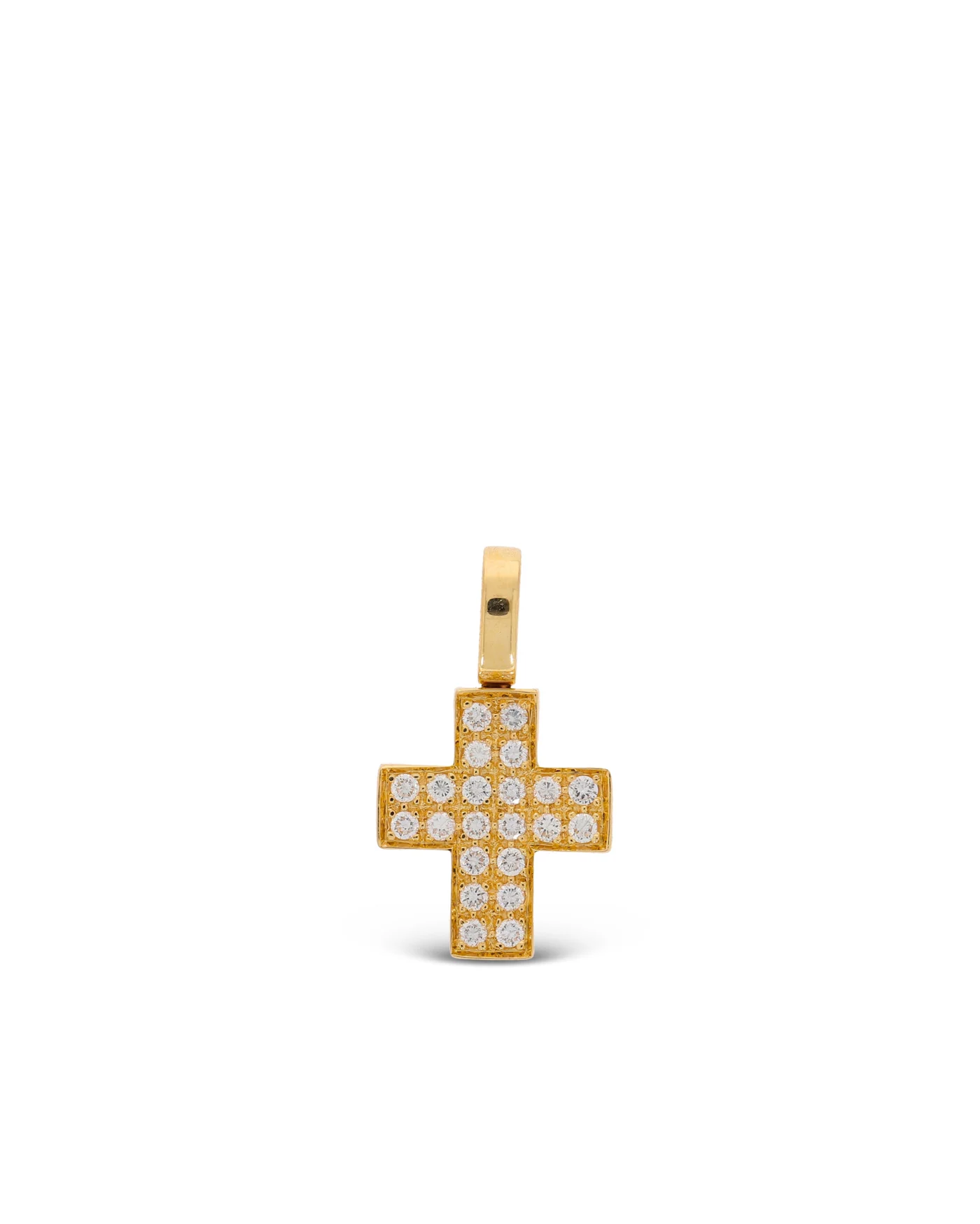 Kreuz-Anhänger – Gelbgold mit Brillanten 0.22ct