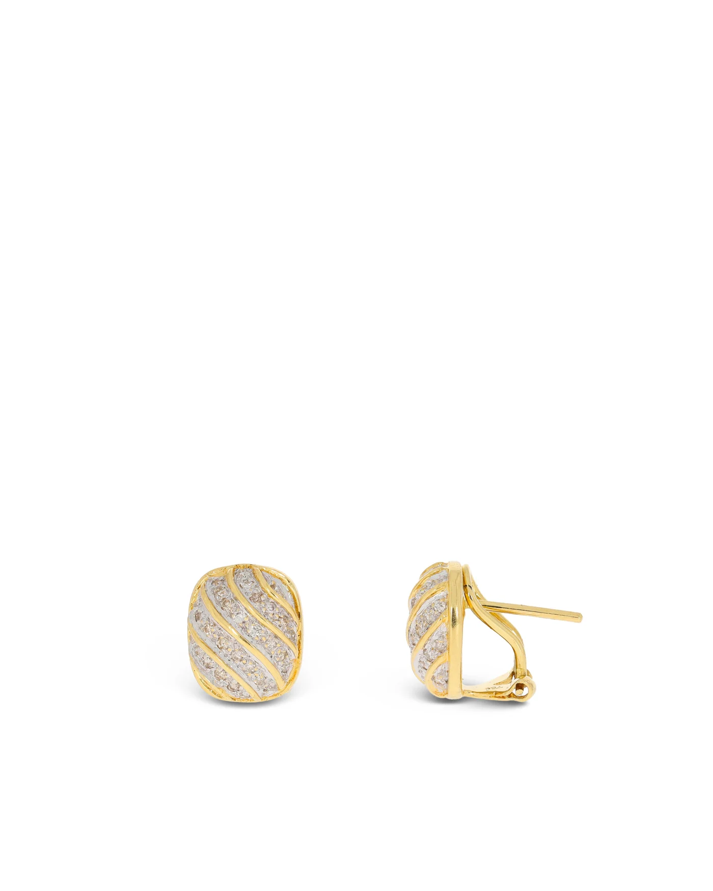 Ohrstecker - Bicolor mit Brillanten 0.60ct