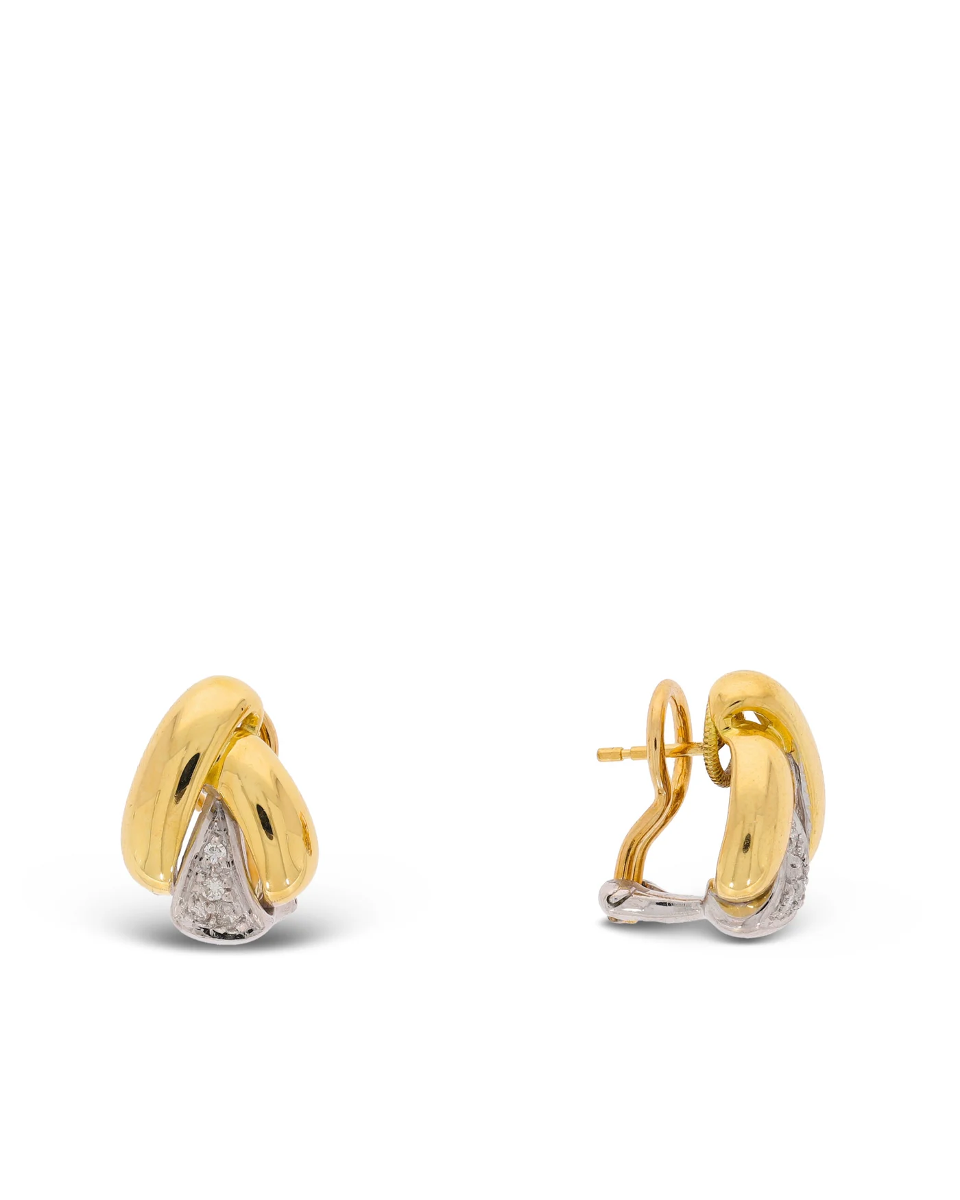 Ohrstecker - FREDY SADIK Bicolor mit Brillanten 0.08ct