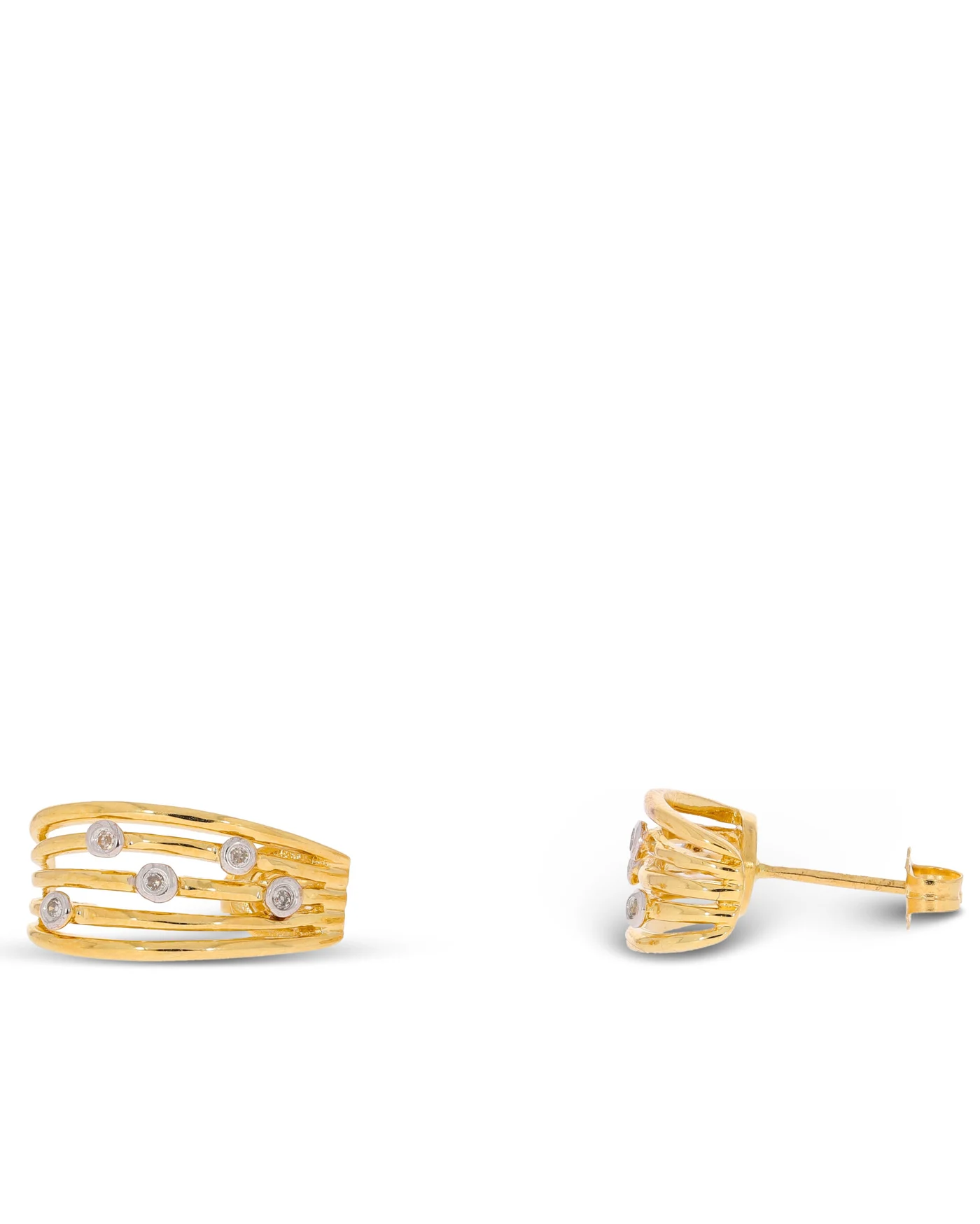 Ohrstecker - AMARA Bicolor mit Brillanten 0.075ct