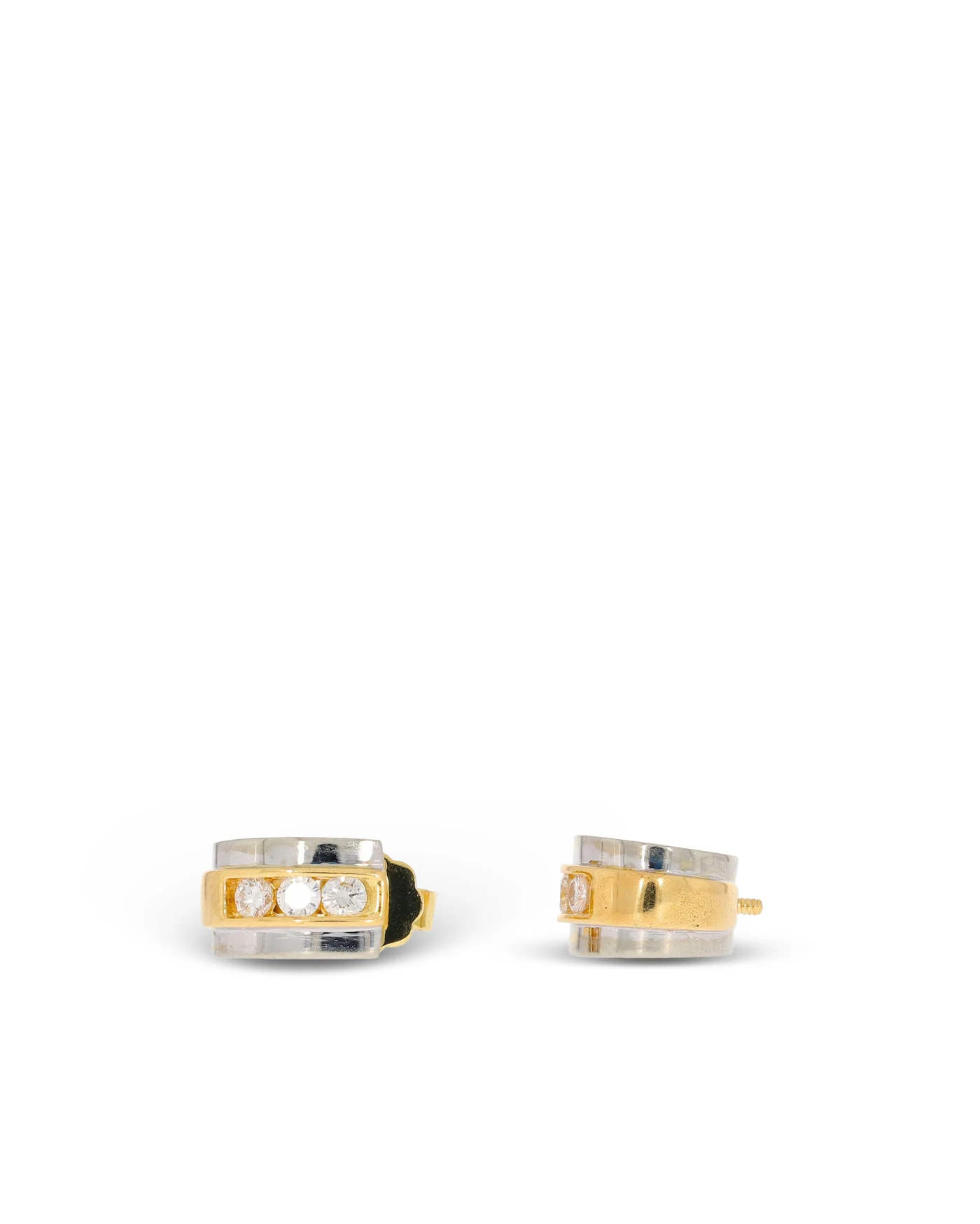 Ohrstecker - Bicolor mit Brillanten 0.36ct