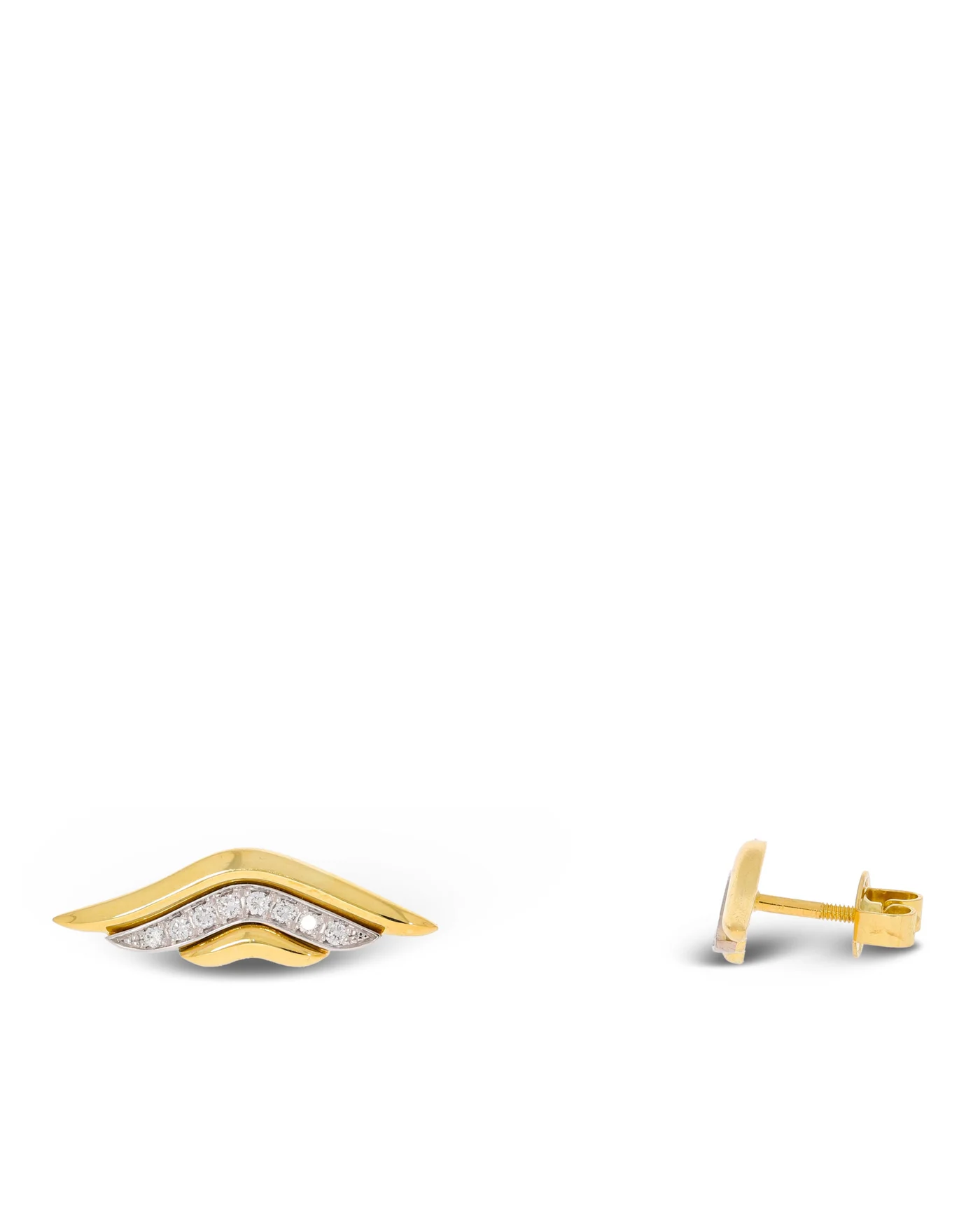 Ohrstecker - Bicolor mit Brillanten 0.32ct