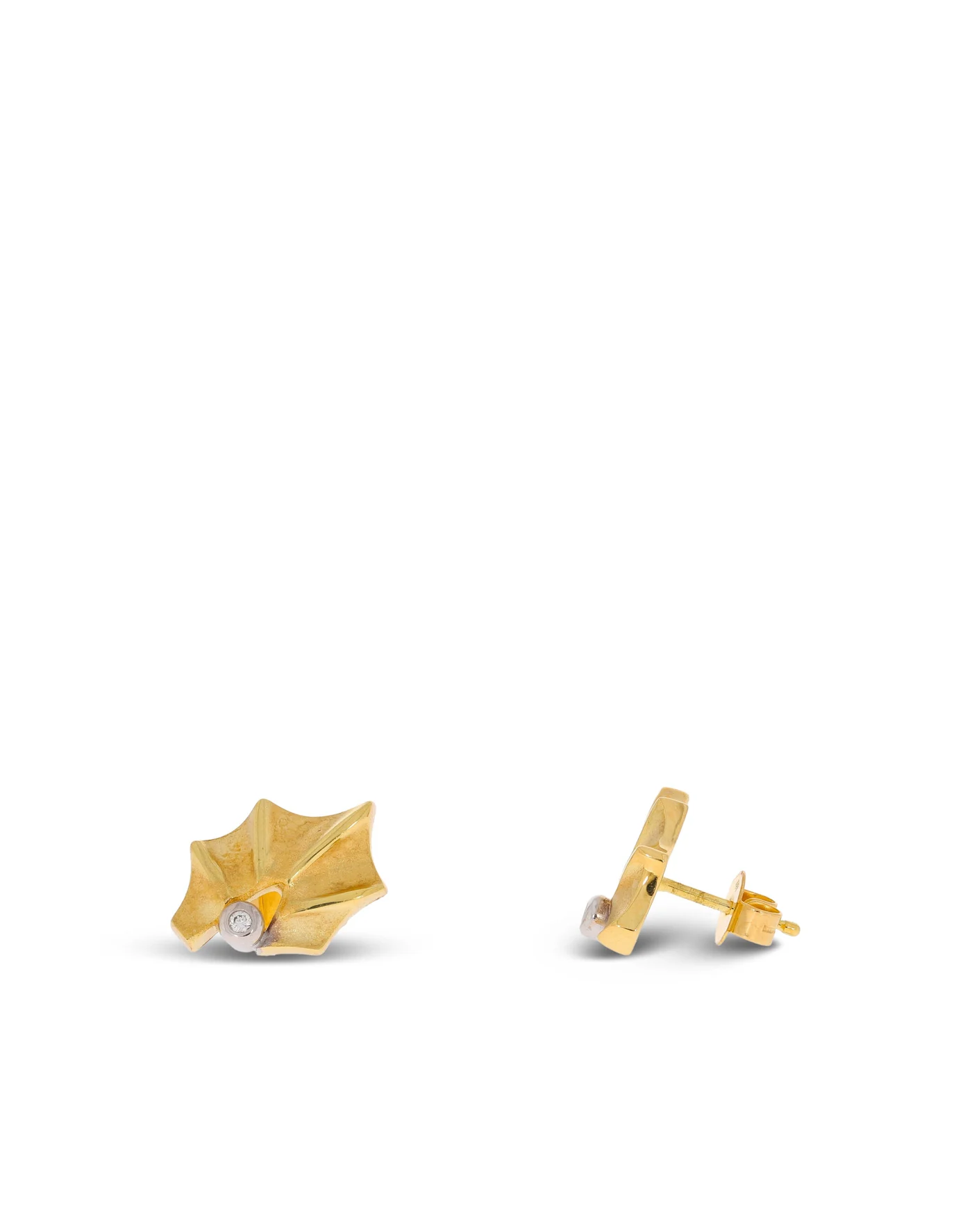 Ohrstecker - Bicolor mit Brillanten 0.02ct