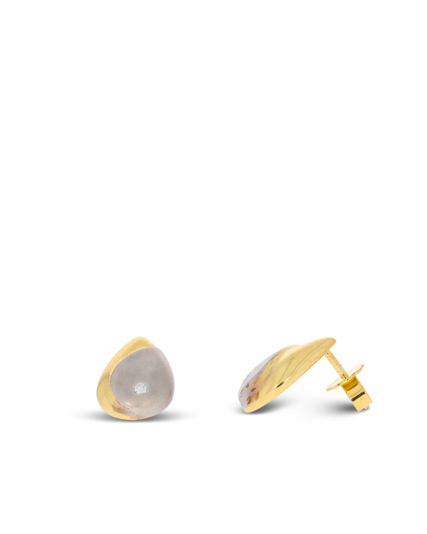 Ohrstecker – Bicolor mit Brillanten 0.02ct
