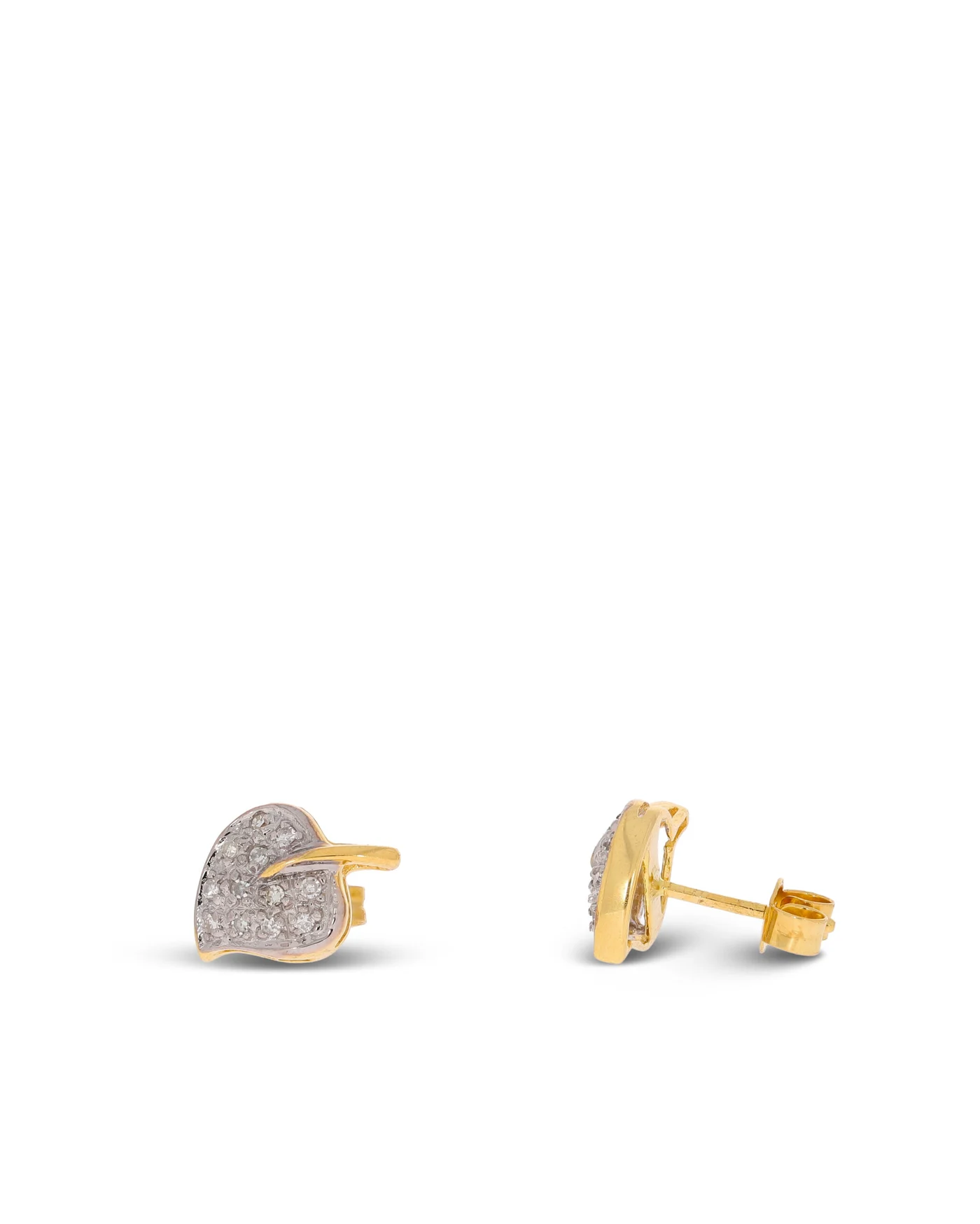 Ohrstecker - Bicolor mit Diamanten 0.18ct