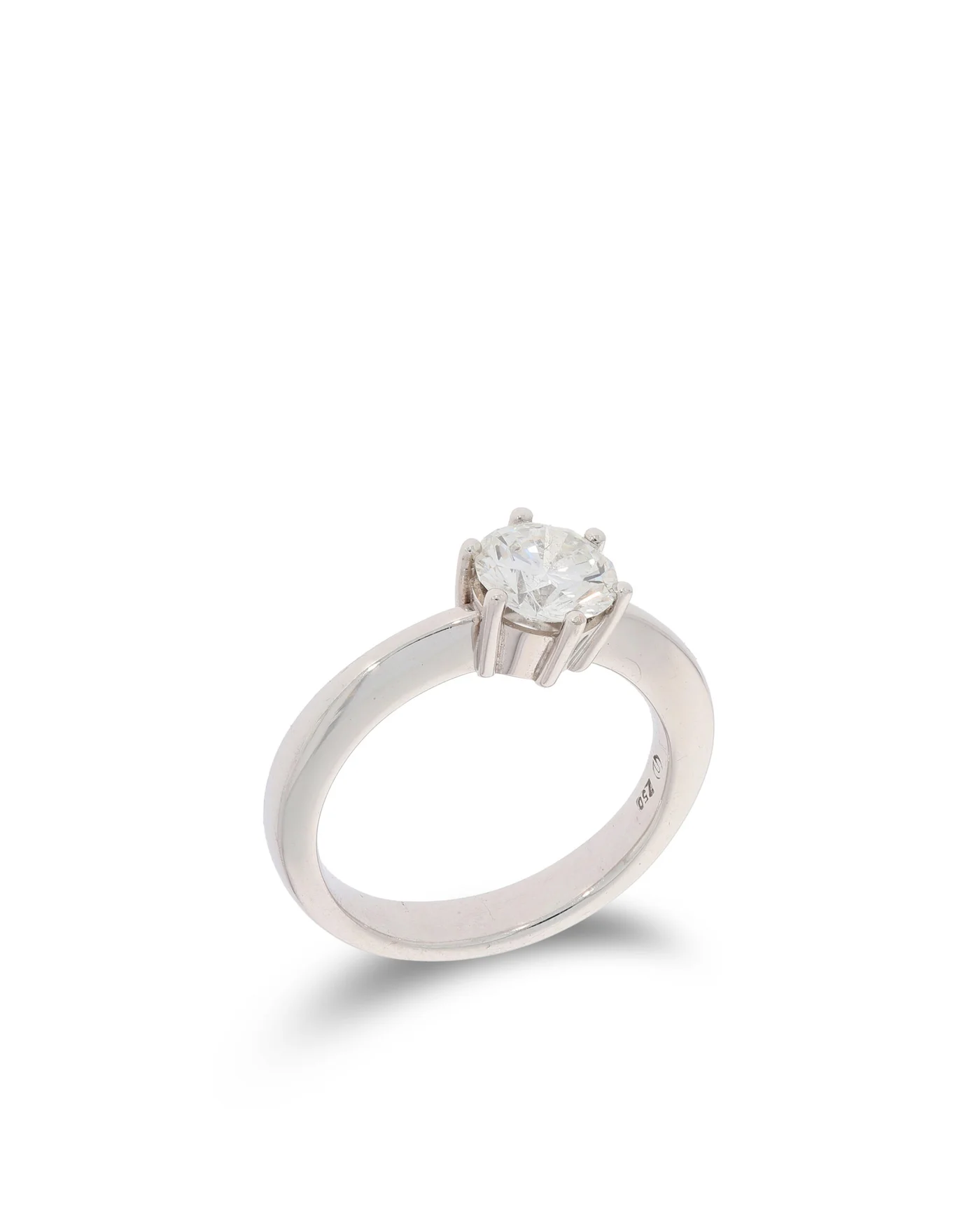 Damenring - Solitaire Weissgold 1.62ct