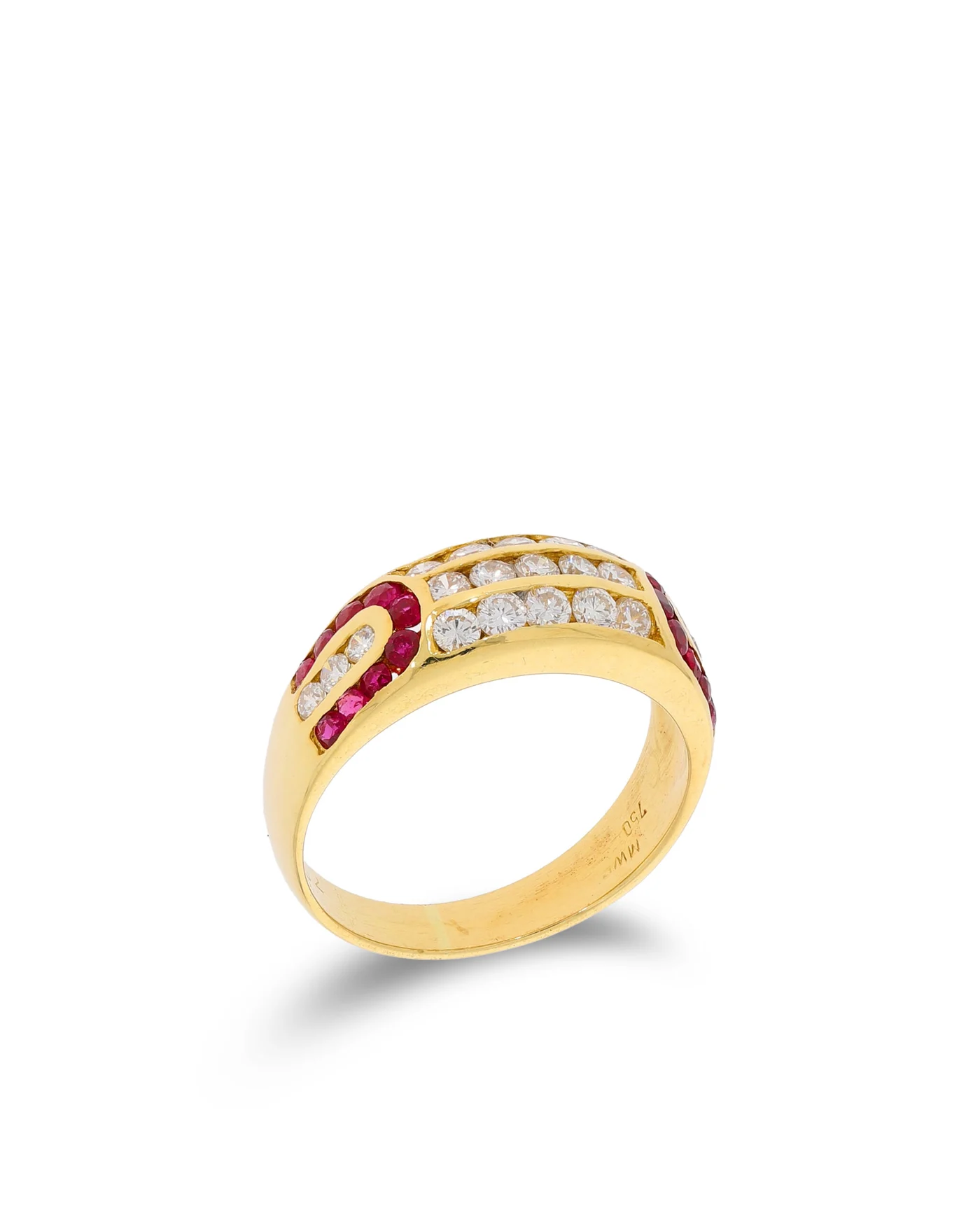 Damenring – Gelbgold mit Rubinen und Brillanten 1.05ct