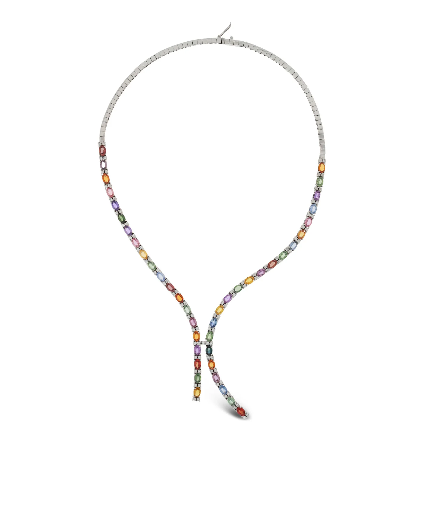 Collier – Weissgold mit Saphiren 23.34ct und Brillanten 2.97ct