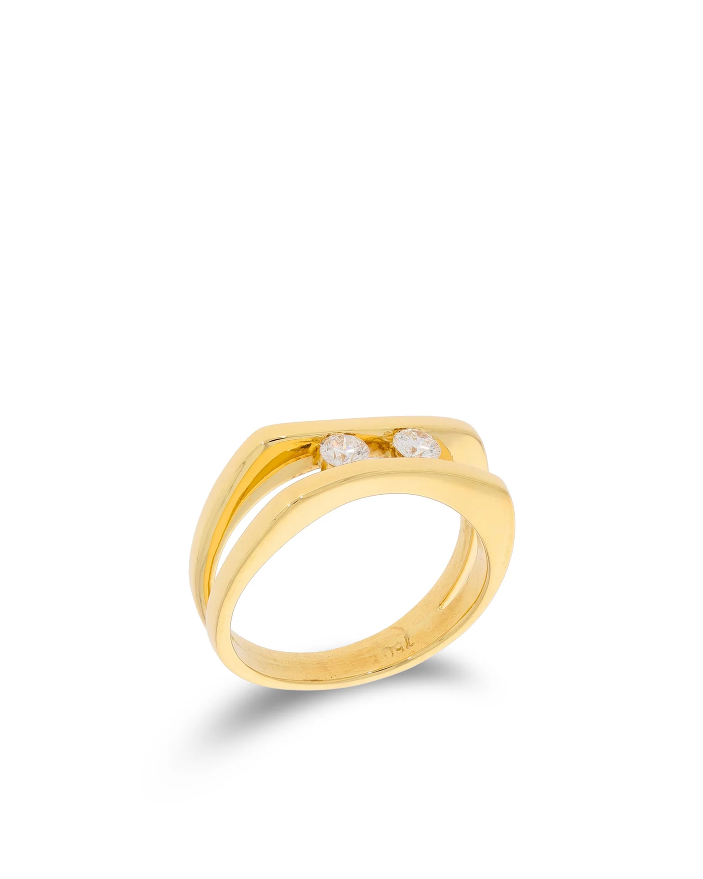 Damenring – Gelbgold mit Brillanten 0.20ct