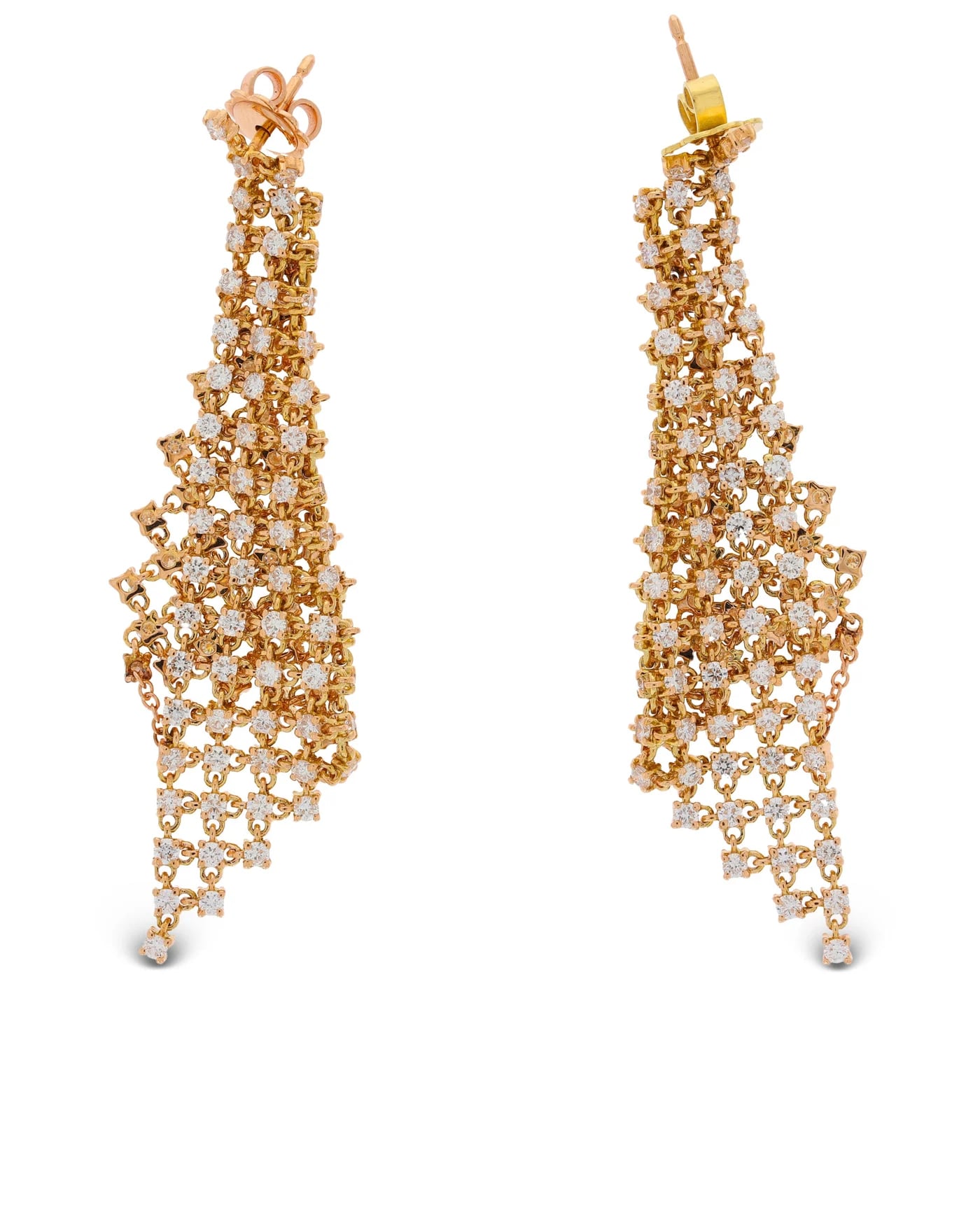 Ohrhänger - Roségold mit Brillanten 4.90ct