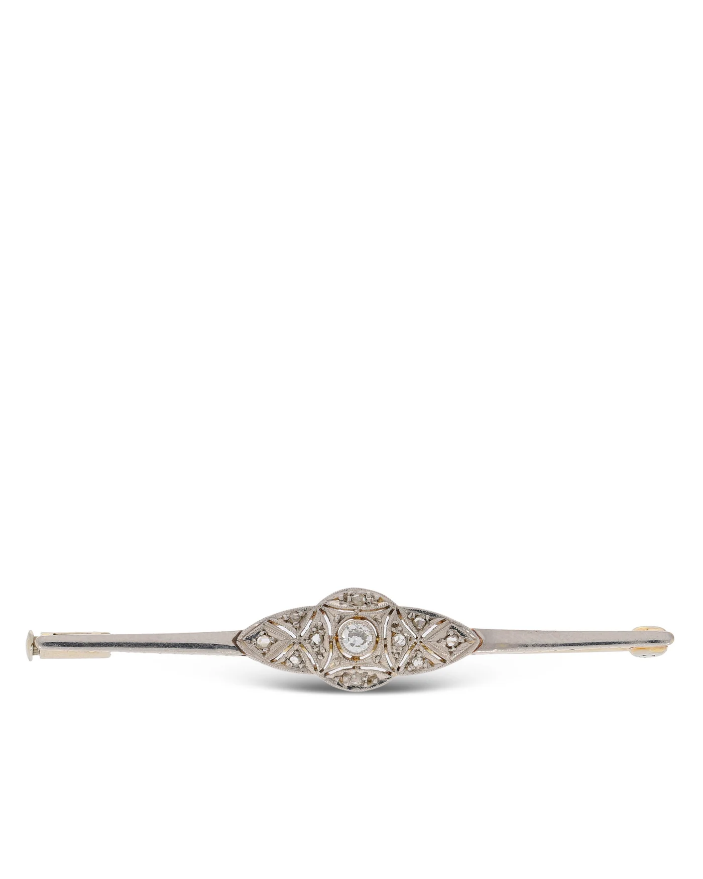 Brosche – Antik Bicolor mit Diamanten
