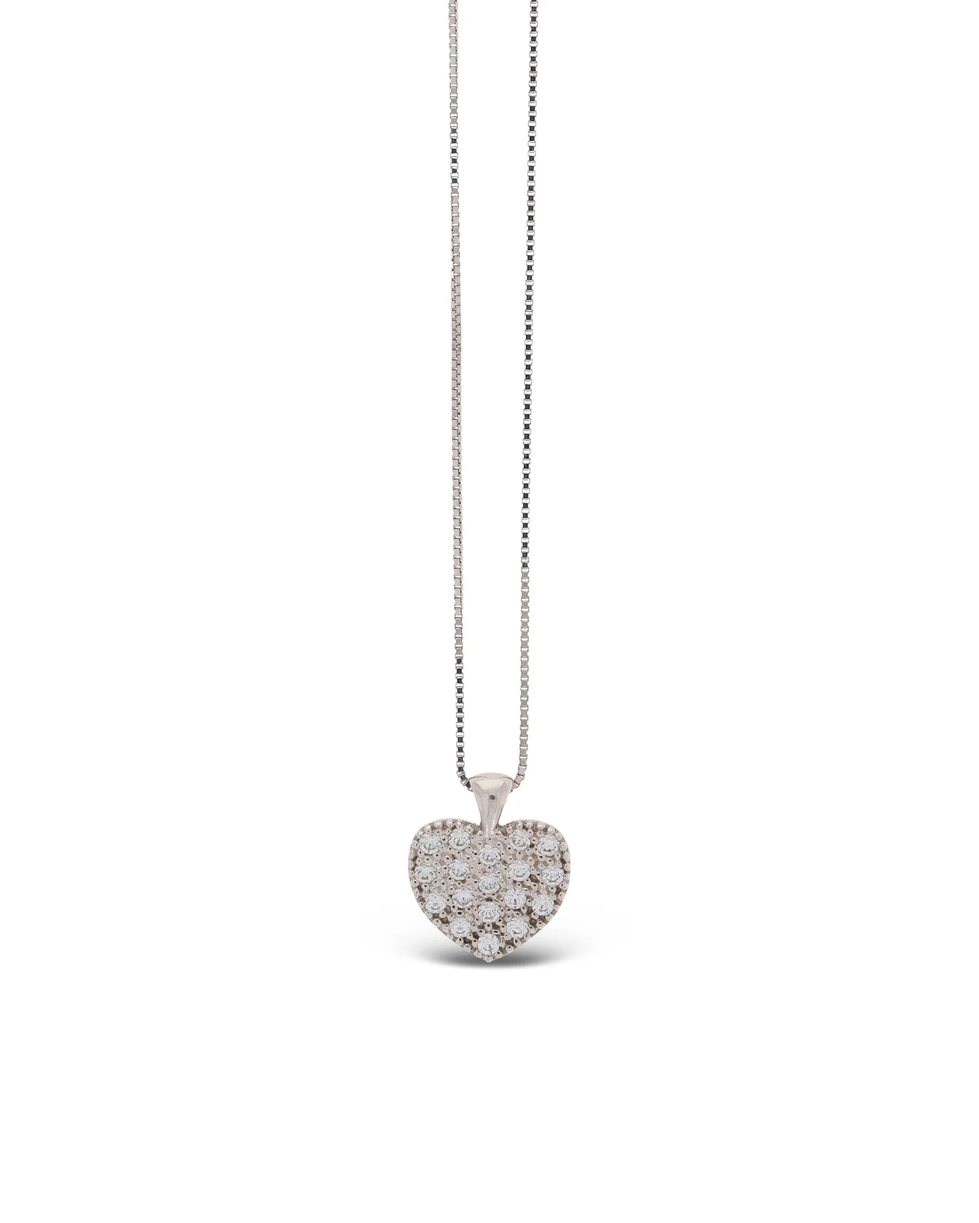 Halskette mit Anhänger – Weissgold mit Diamanten 0.18ct