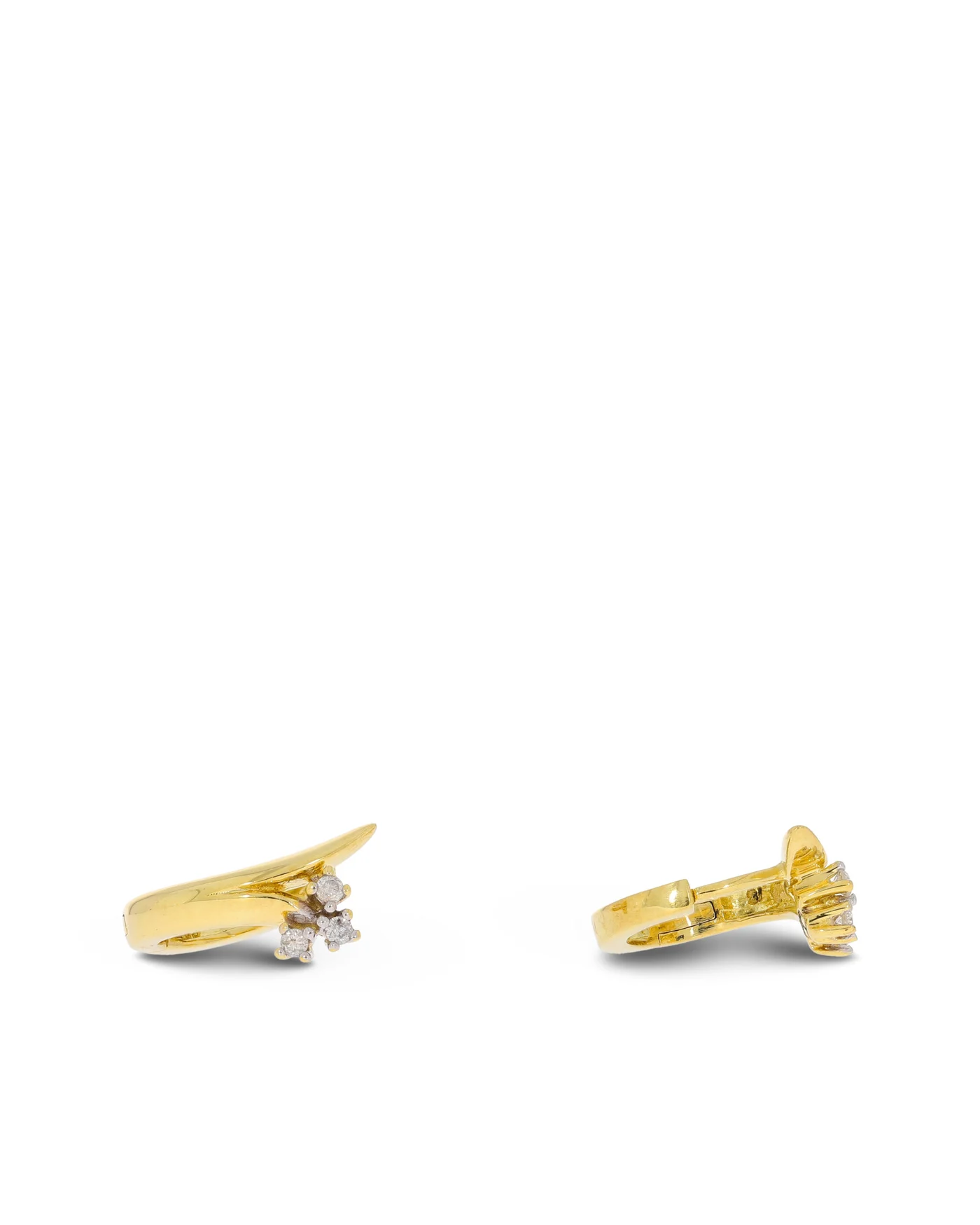 Klappcreolen – Gelbgold mit Brillanten 0.12ct