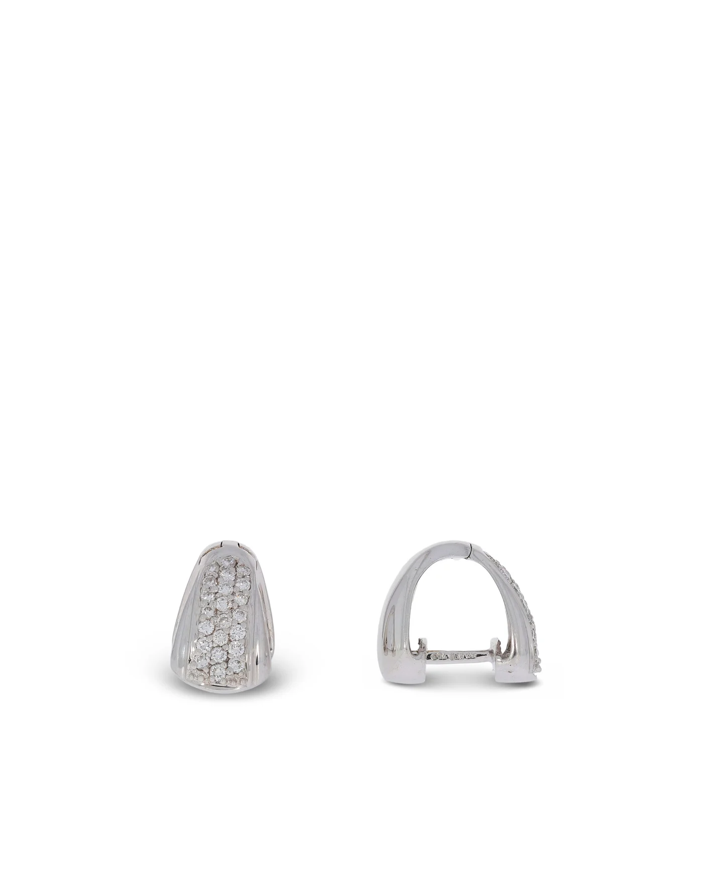 Klappcreolen - Weissgold mit Brillanten 0.88ct