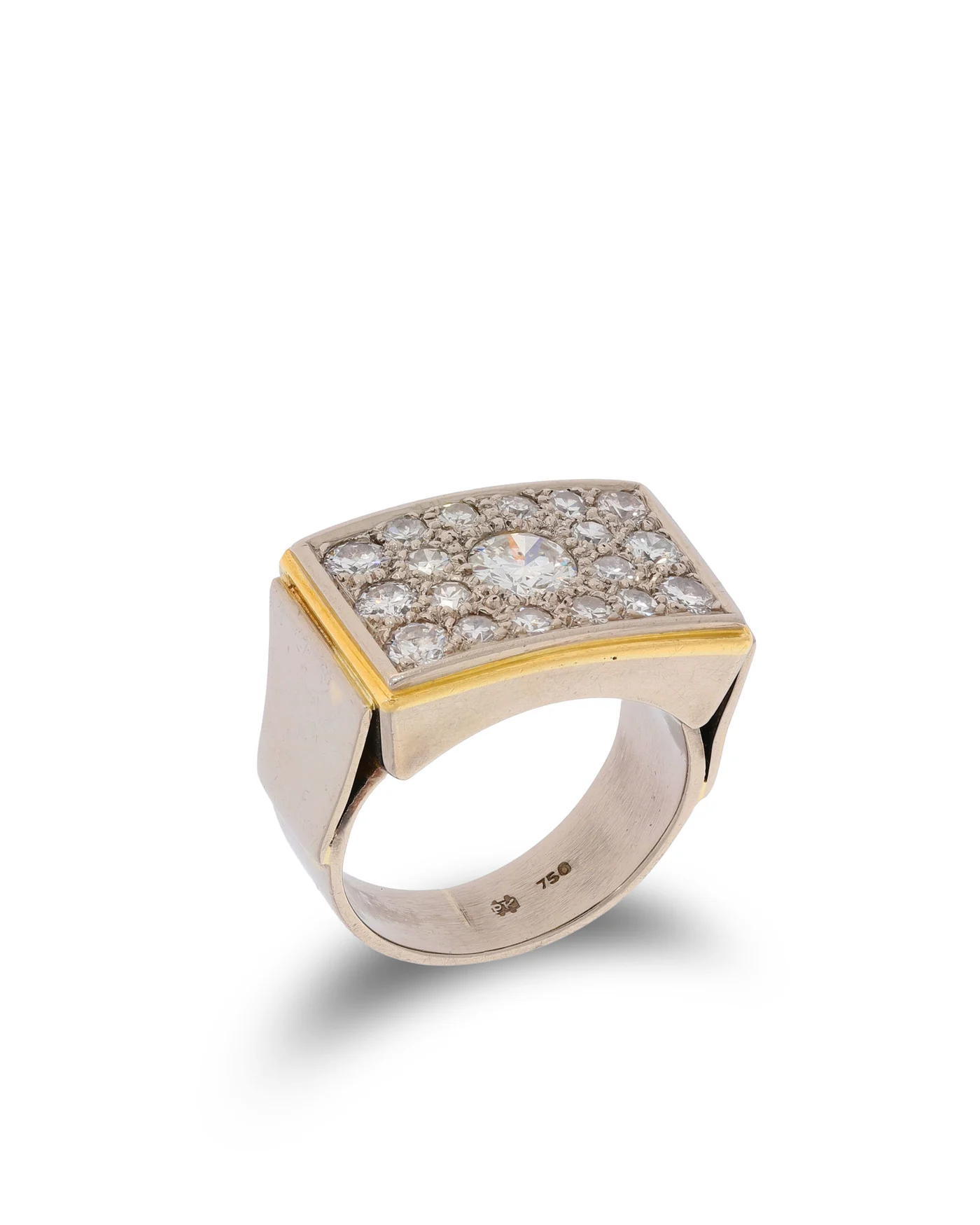 Bague pour dame – bicolore avec brillants 1.60ct