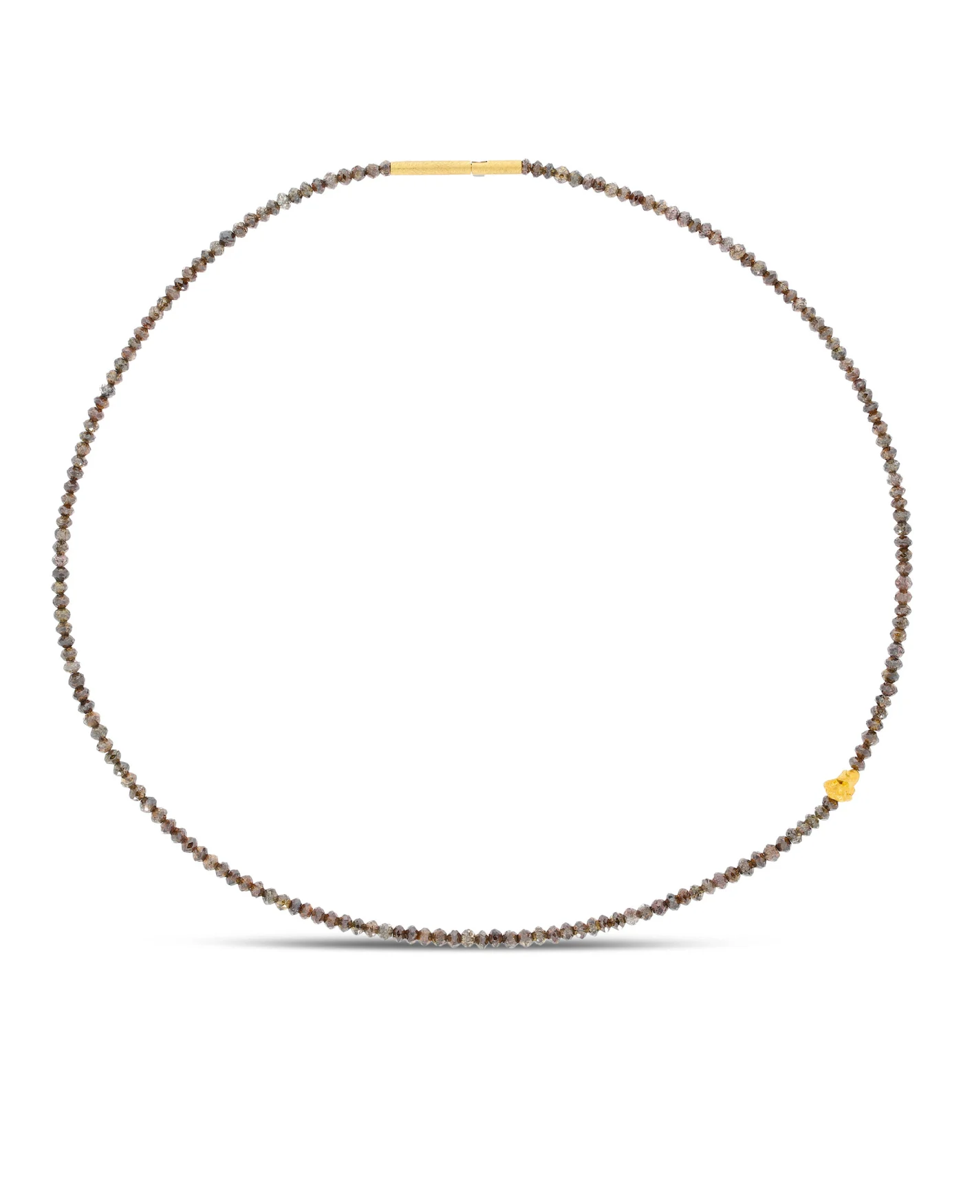 Halskette mit naturbraunen Rohdiamanten 36.5ct
