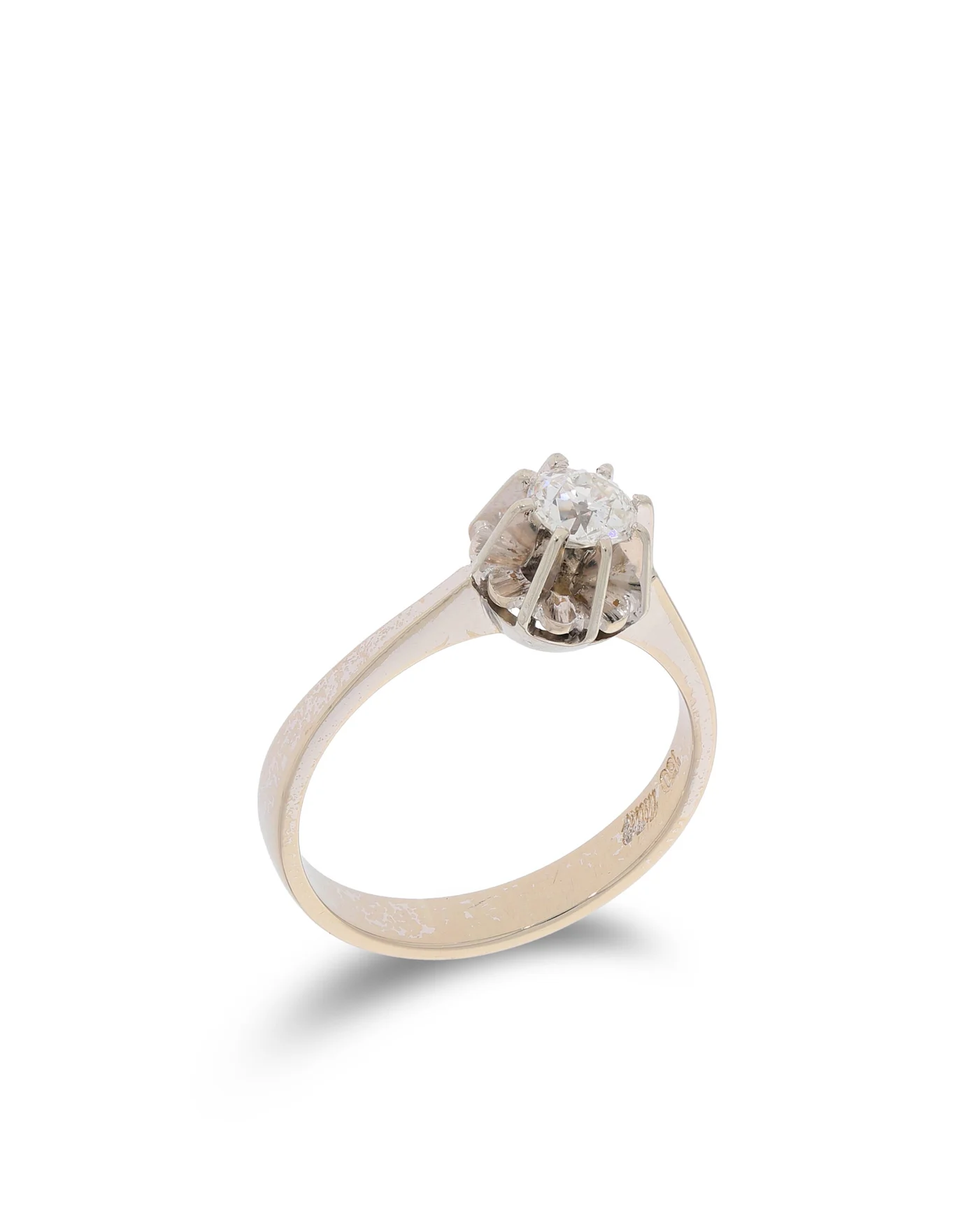 Bague pour dame – Solitaire or blanc avec brillant 0.50ct